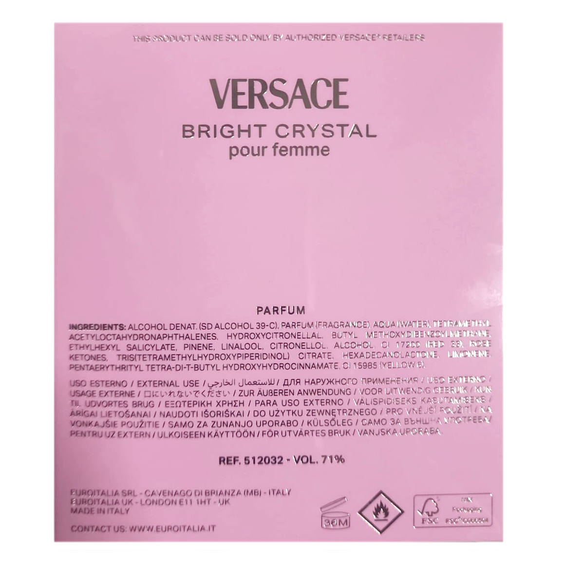 Versace Bright Crystal Parfum for Women