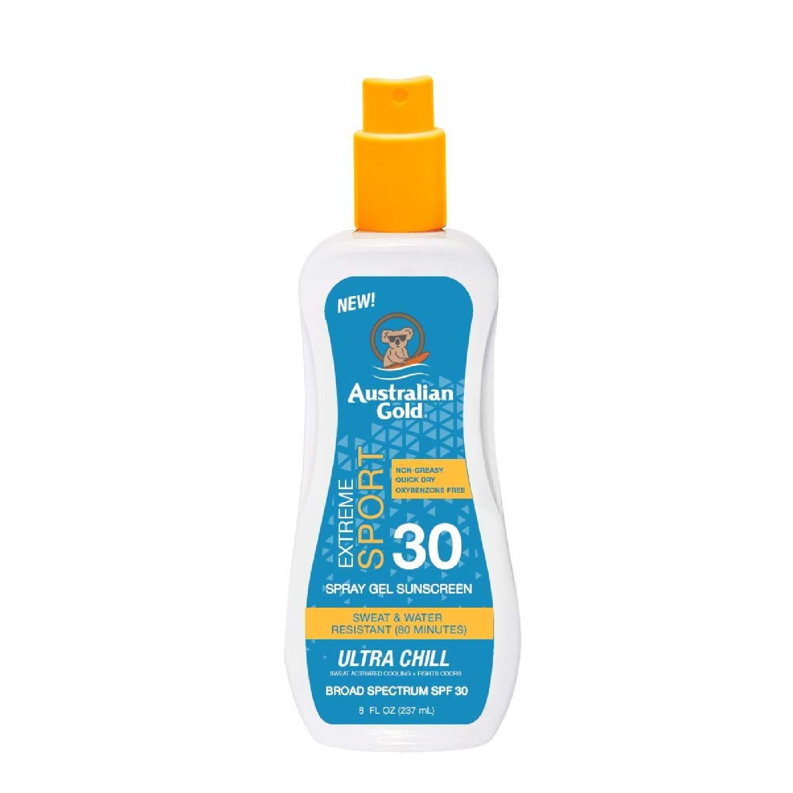 Australian Gold Extreme Sport Spray Gel With Ultra Chill Spf 30 for Everyone