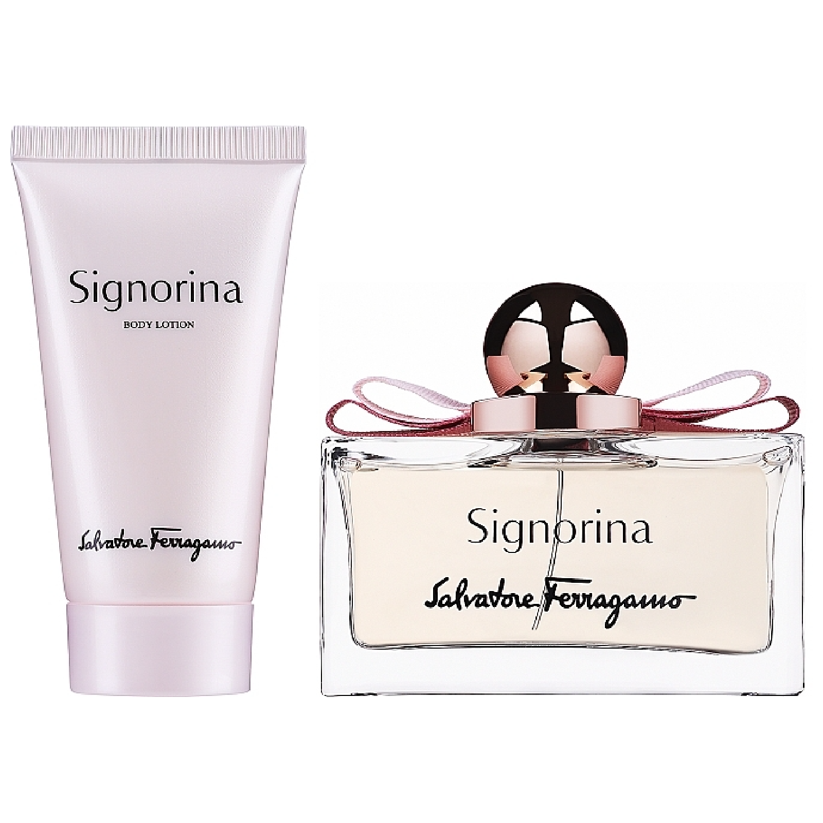 Femirica Lotion 2本セット Ferragamo Signorina Eleganza Gift Set for Women - Luxury Fragrance