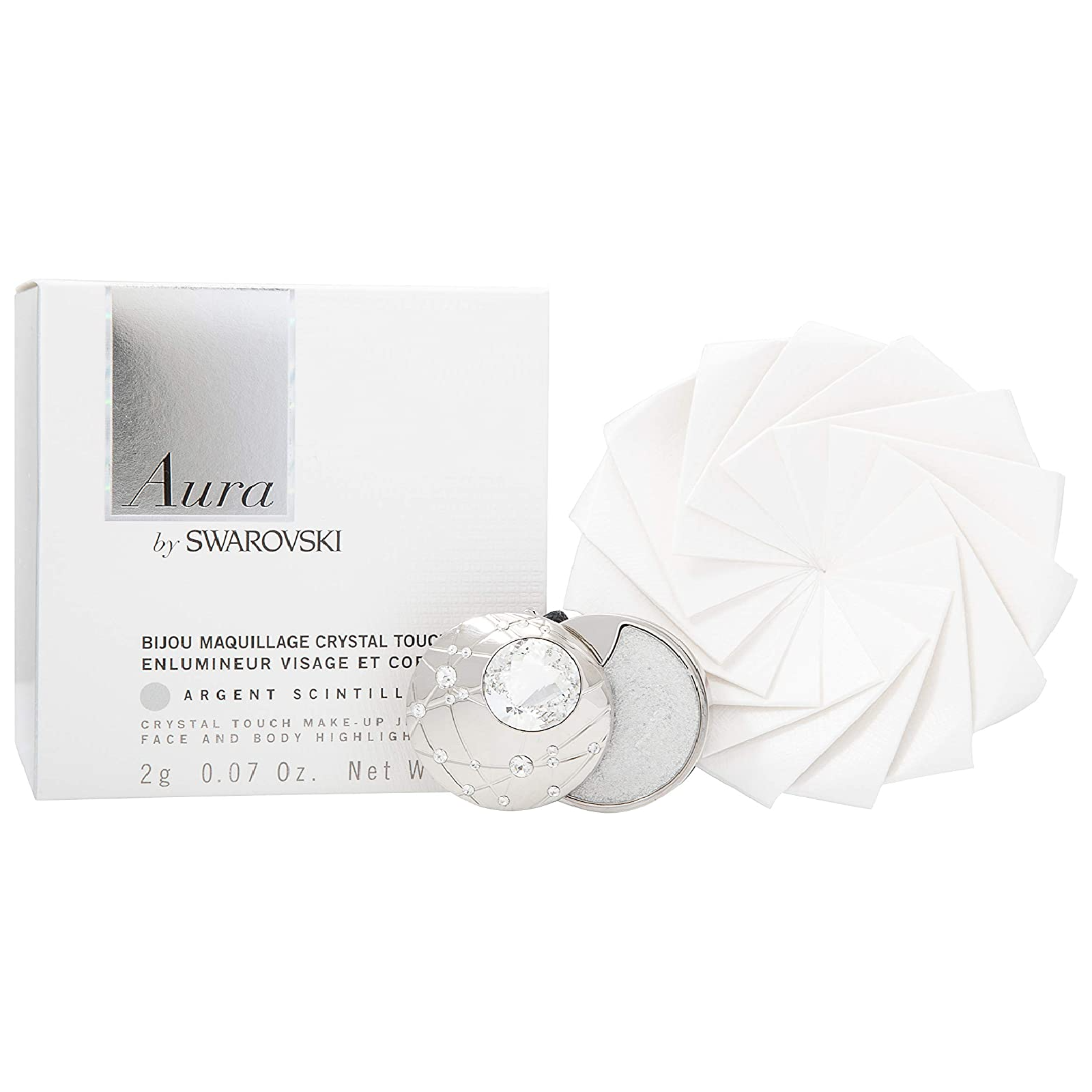 Swarovski Aura Argent Scintillant Crystal Touch Make-Up Jewel for Women