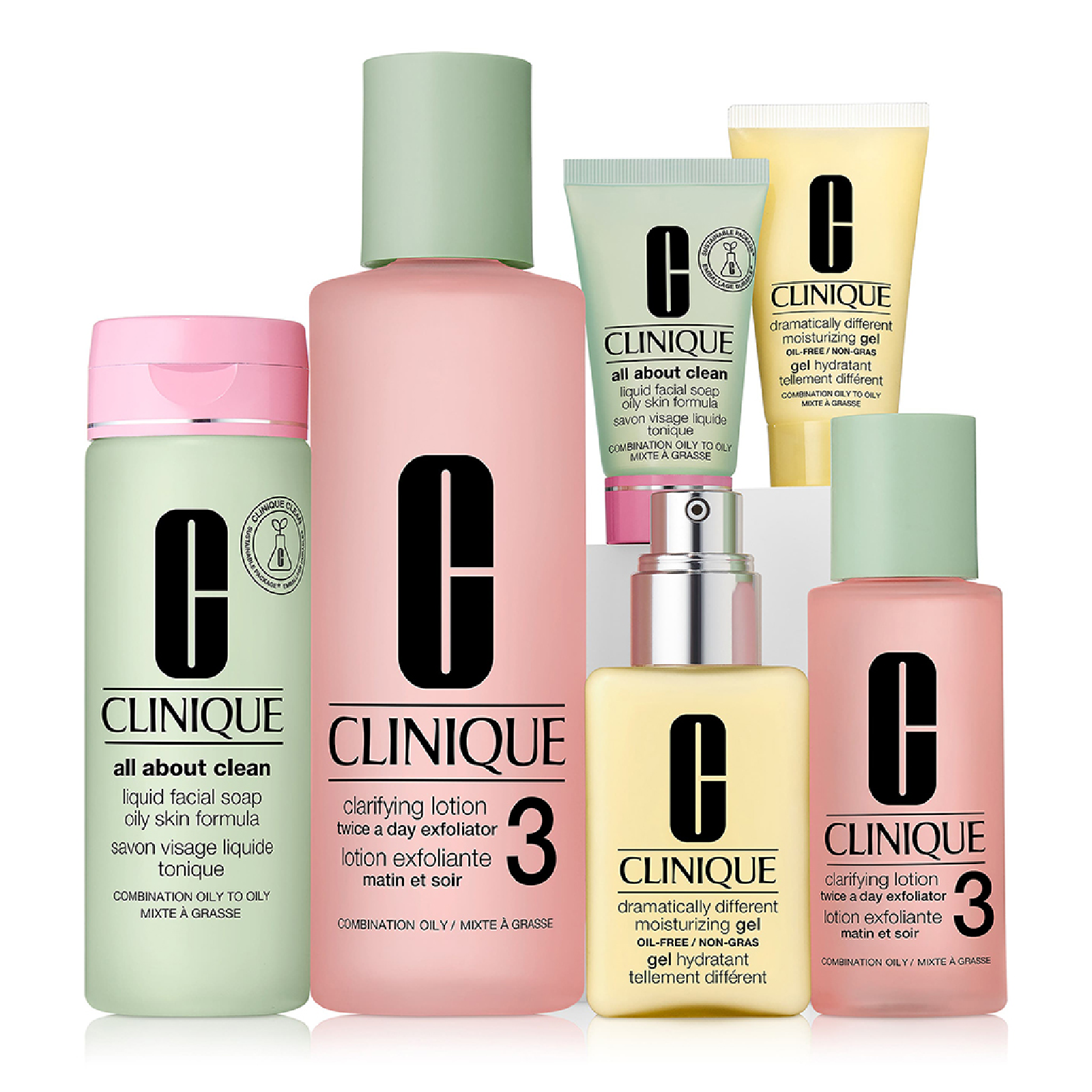 CLINIQUE 10点セット Clinique Skin Care Set for Oily Skin - Glowing Complexion