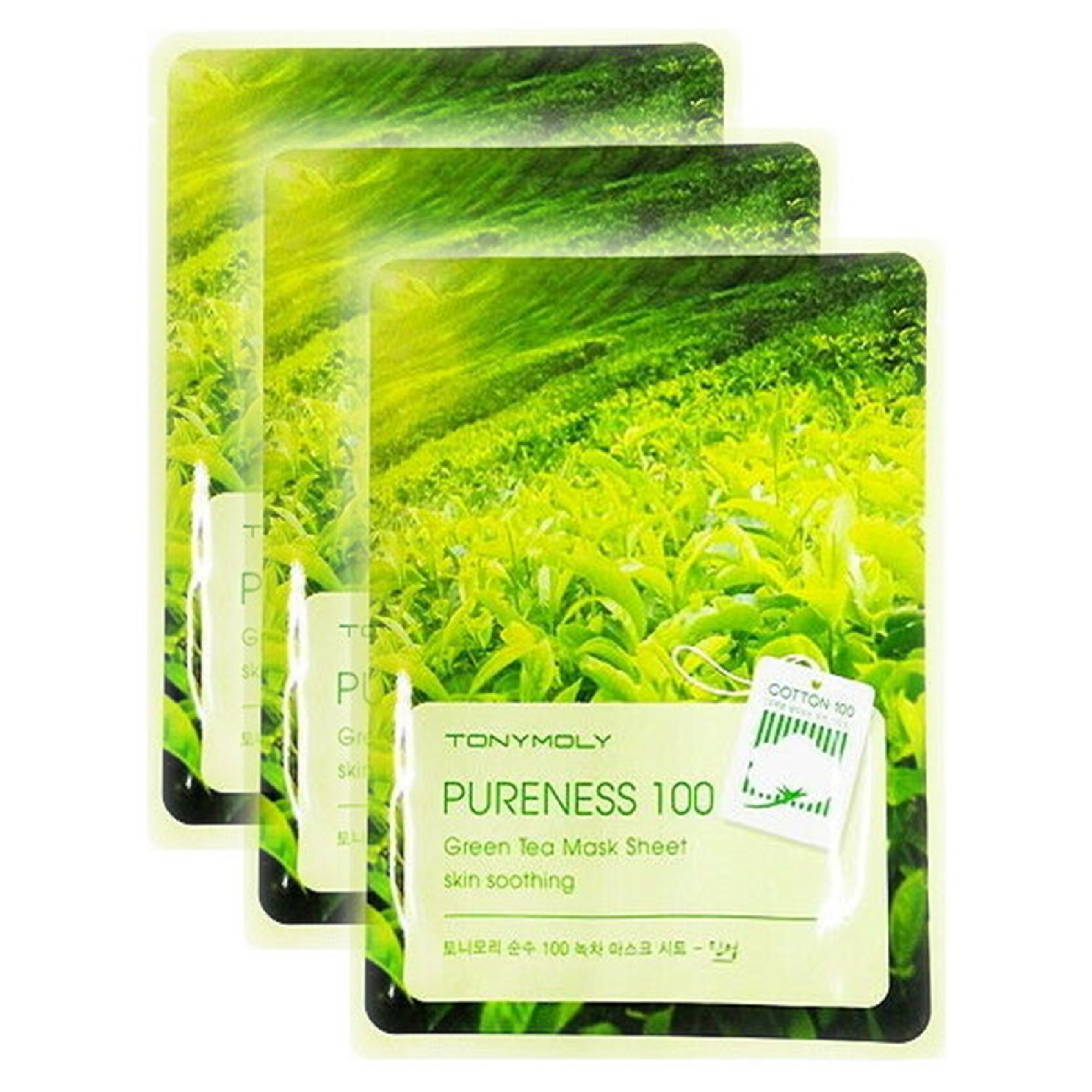 Tonymoly Pureness 100 Skin Soothing Green Tea Mask Sheet for Women