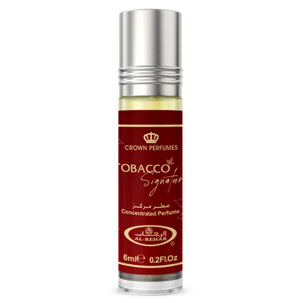 tobacco عطر Al Rehab Tobacco Signature Perfume Oil Roll On, 0.2 fl oz (6 ml)