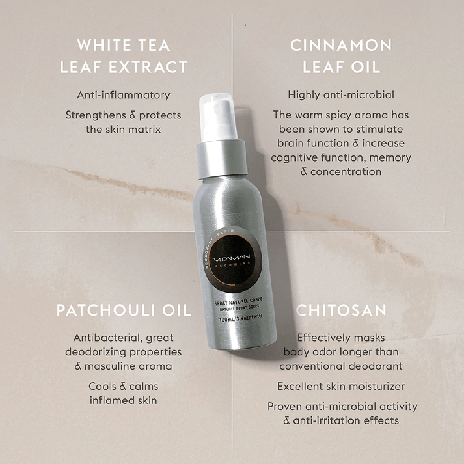 Vitaman Earth Deodorant Deodorant Spray for Men