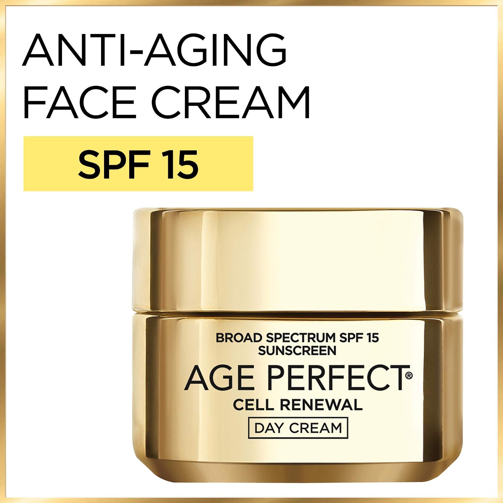Loreal Age Perfect Cell Renewal Skin Renewing Day Cream Moisturizer Spf 15