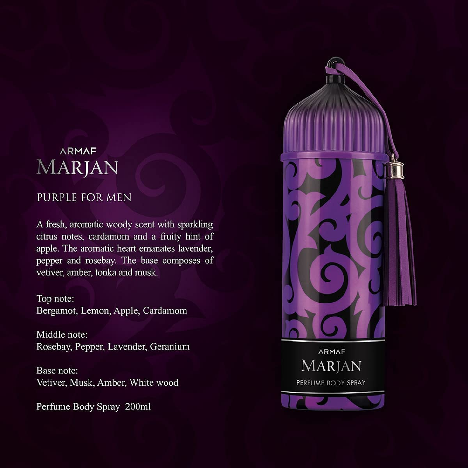 Armaf Marjan Purple Body Spray for Women