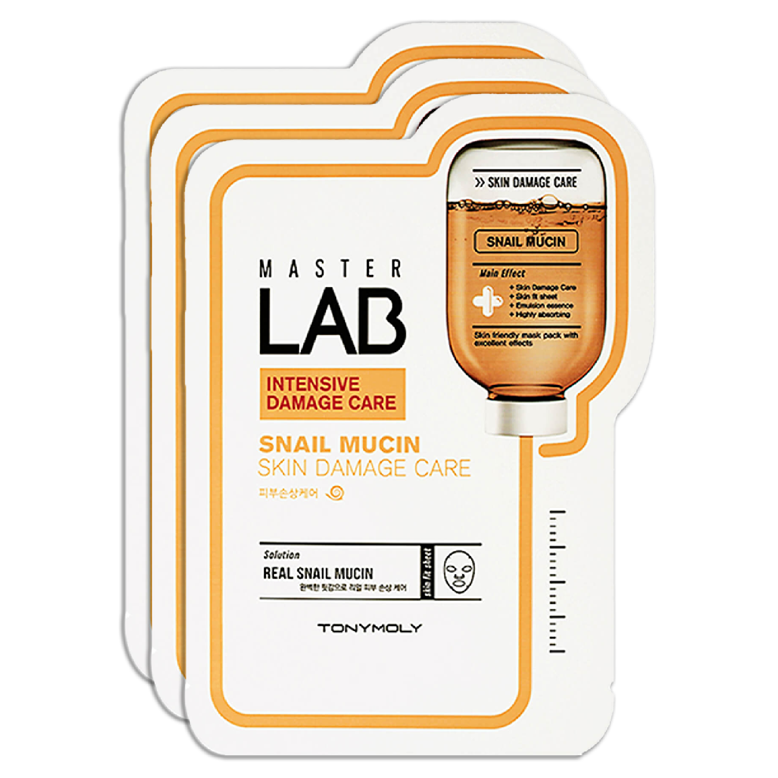 Tonymoly Master Lab Intensive Damage Care Real Snail Mucin Mask Sheet for Women