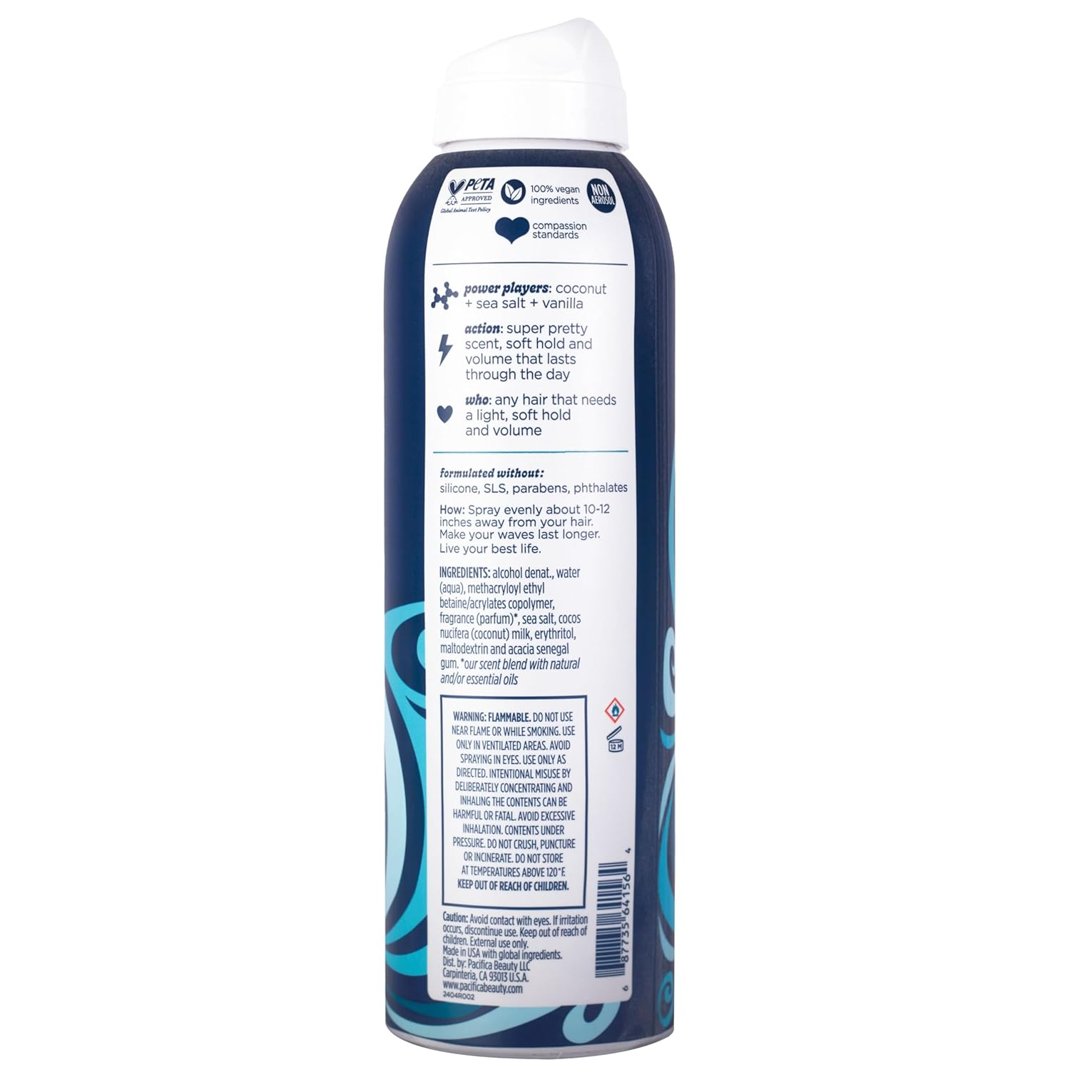 Pacifica Big Waves Coconut, Vanilla And Sea Salt Hair Fragrance for Women