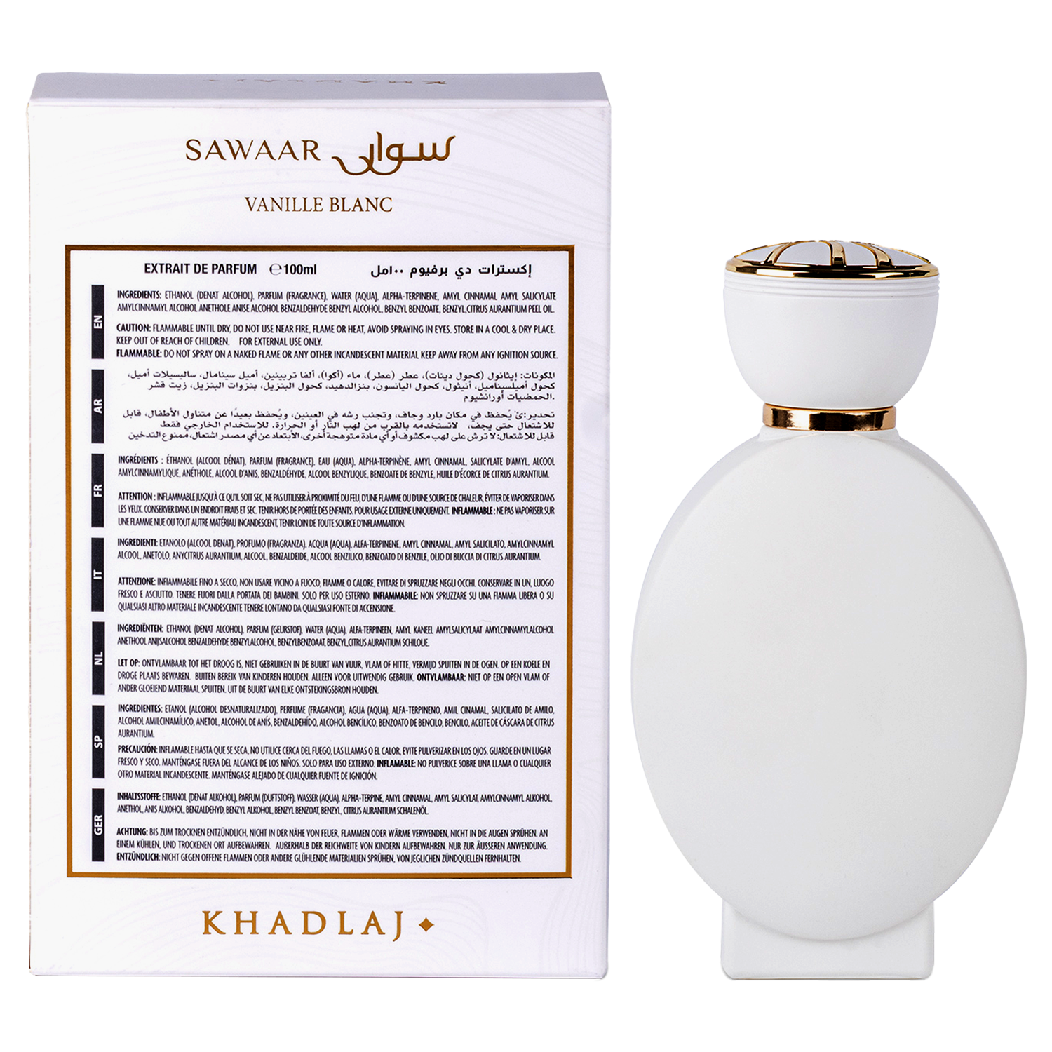 Khadlaj Sawaar Vanille Blanc Extrait de Parfum for Everyone