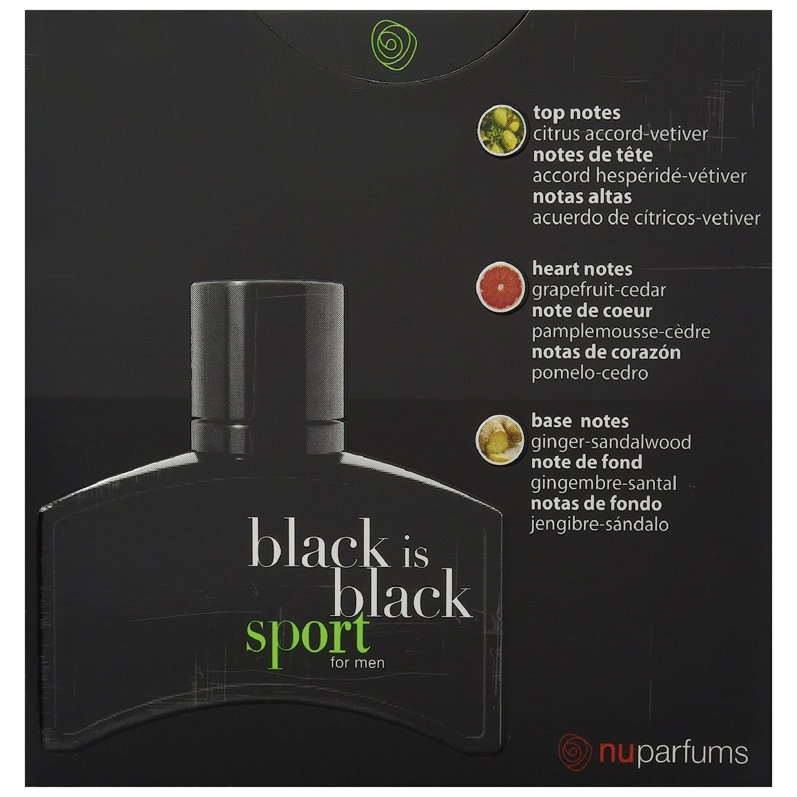 Nu Parfums Black is Black Sport Eau de Toilette for Men
