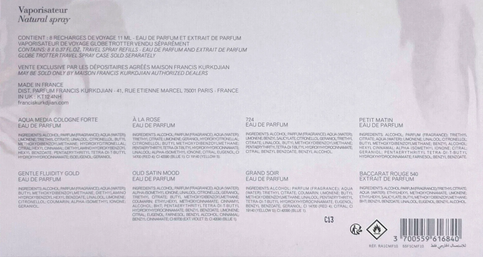 Maison Francis Kurkdjian Fragrance Wardrobe Gift Set for Women