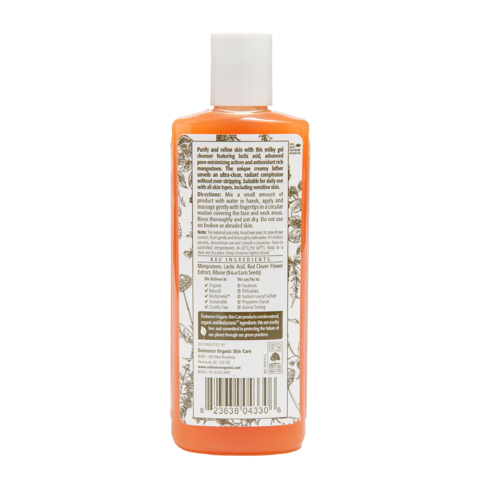 Eminence Magosteen Daily Resurfacing Cleanser Lactic Acid Complex All Skin Types