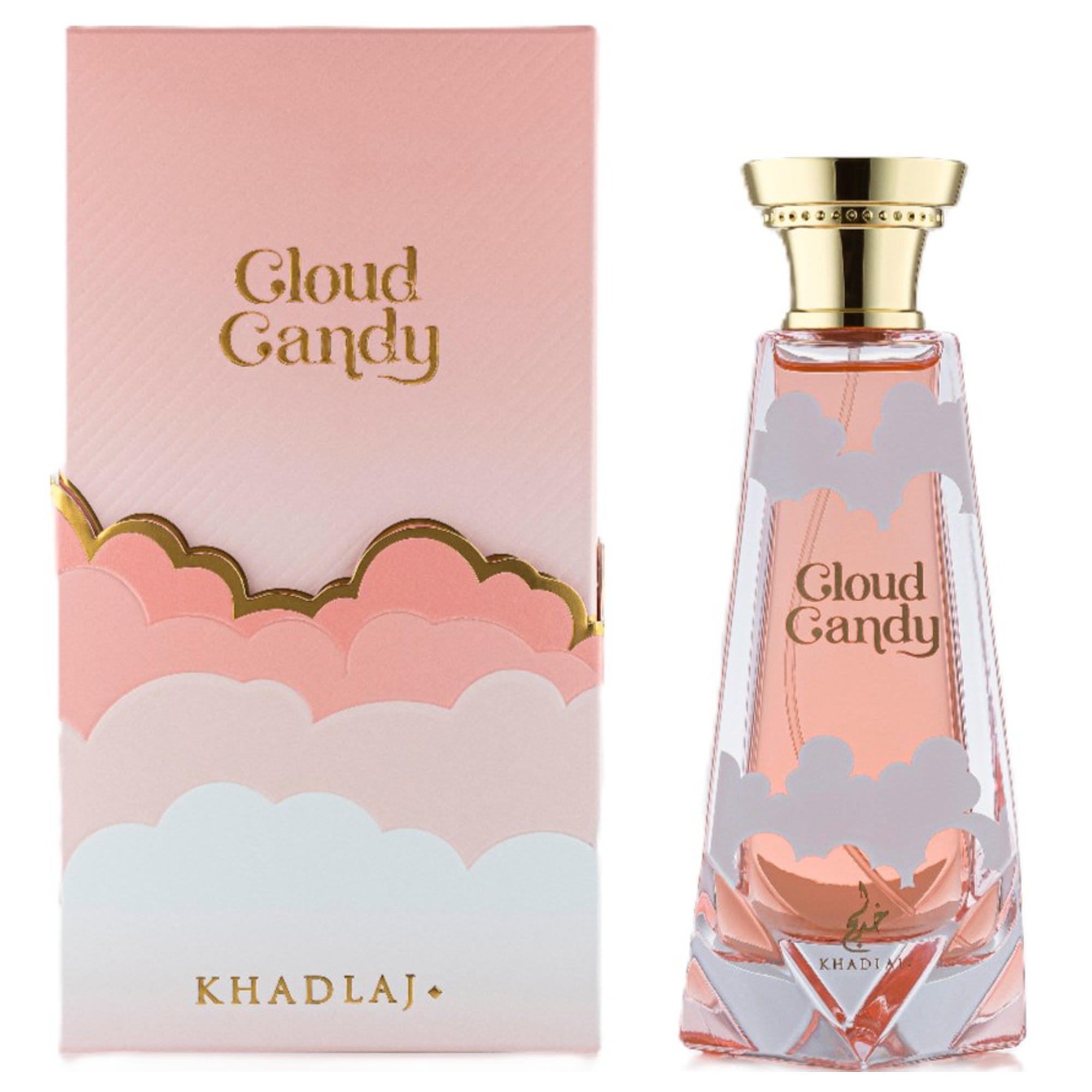 Khadlaj Ultimate 5 PC Cream Velvet, Cloud Candy, Nuha Vanilla Pearl, Nuha Cherry Blush & Peach Velvet Fragrance Bundle for Women