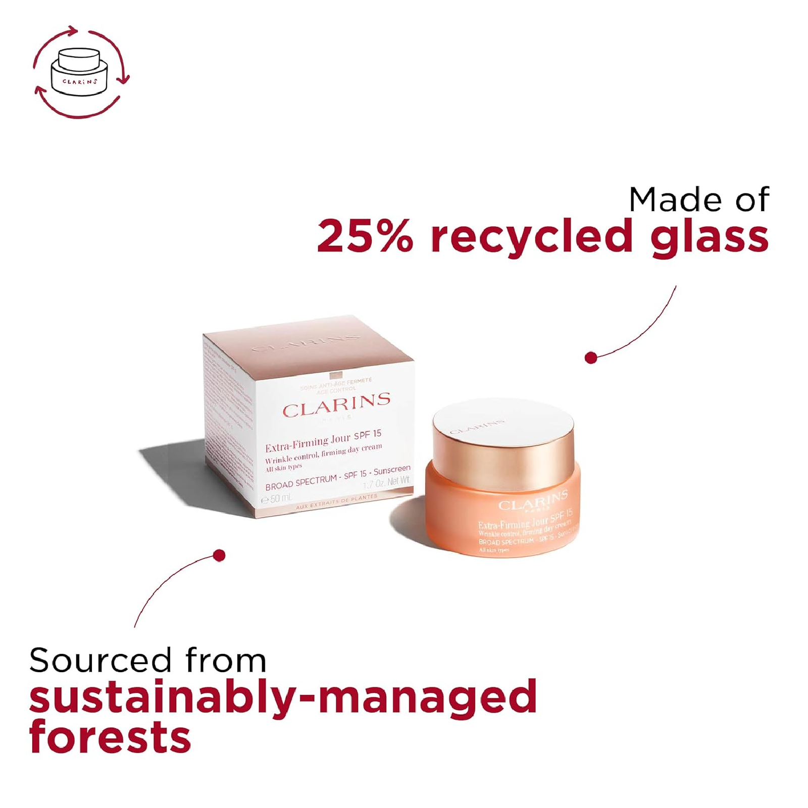 Clarins Extra Firming Jour Wrinkle Control Firming Day Cream SPF 15 Sunscreen