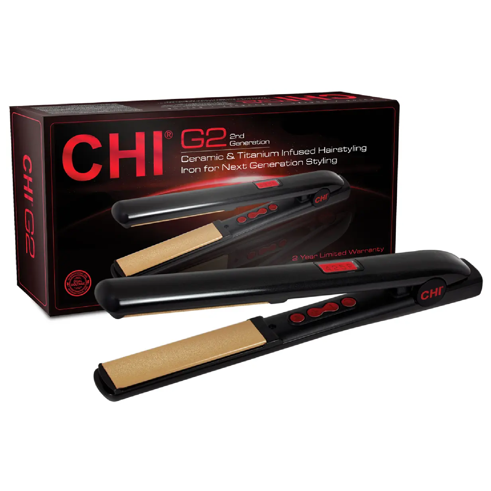CHI G2 Ceramic & Titanium Infused Hairstying Iron