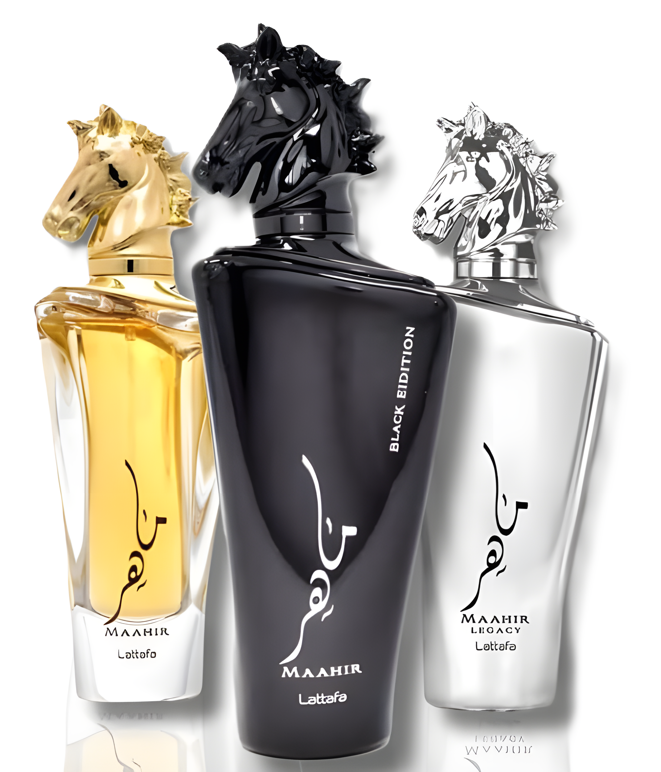 Lattafa Maahir, Maahir Black Edition & Maahir Legacy Fragrance Bundle for Everyone