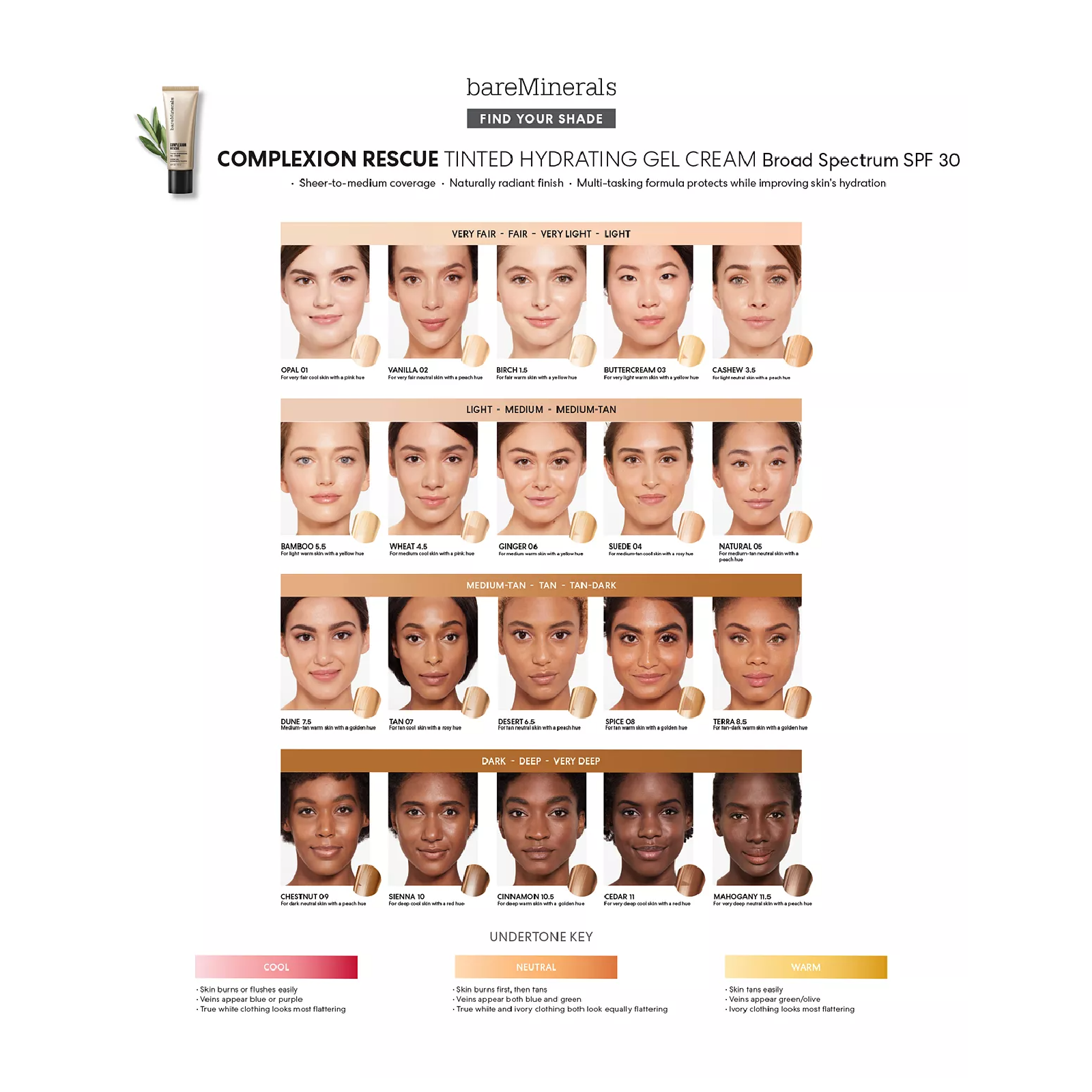 Bareminerals Complexion Rescue Broad Spectrum Spf 30 for Women