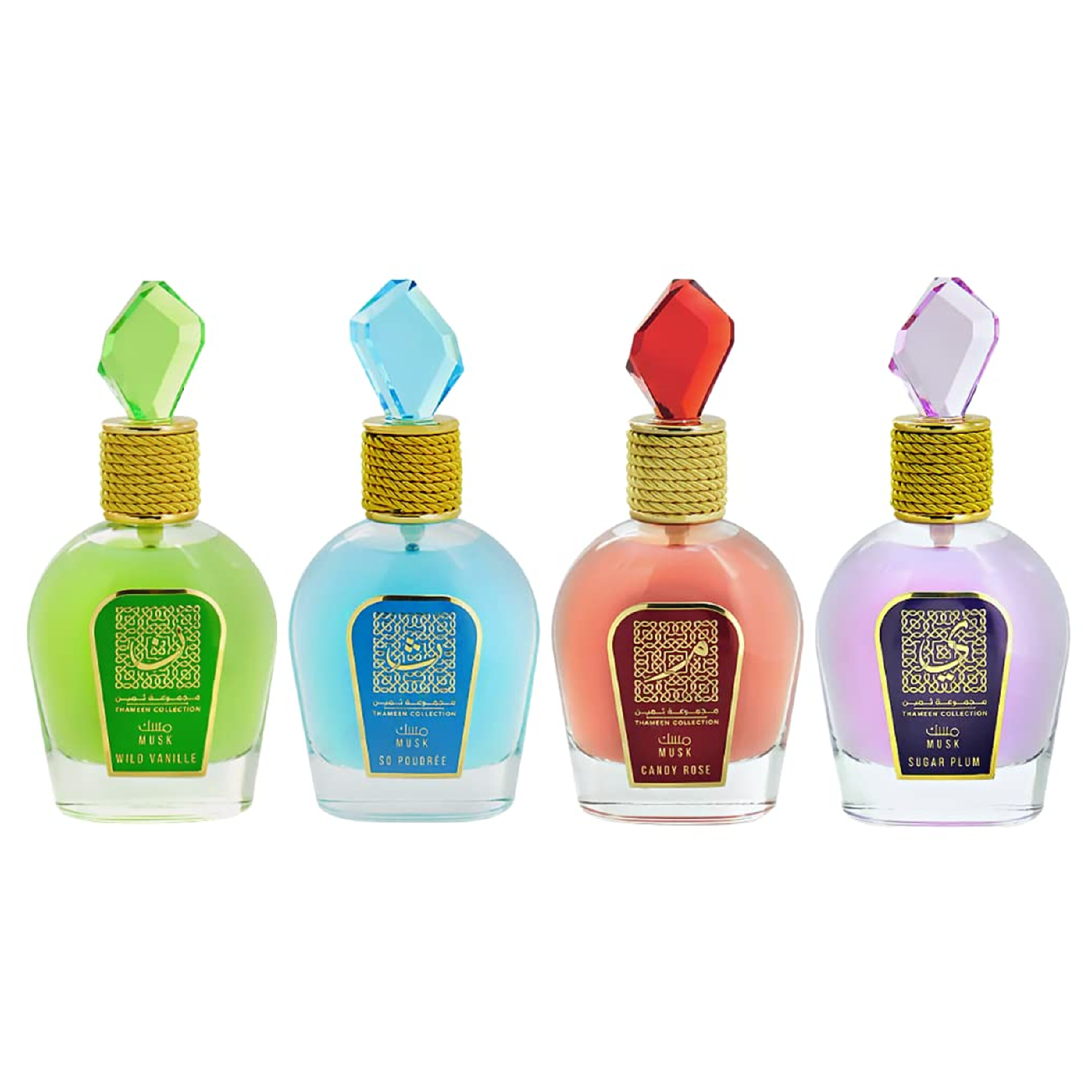 Lattafa Thameen Collection Musk 4 Pcs Fragrance Bundle for Women