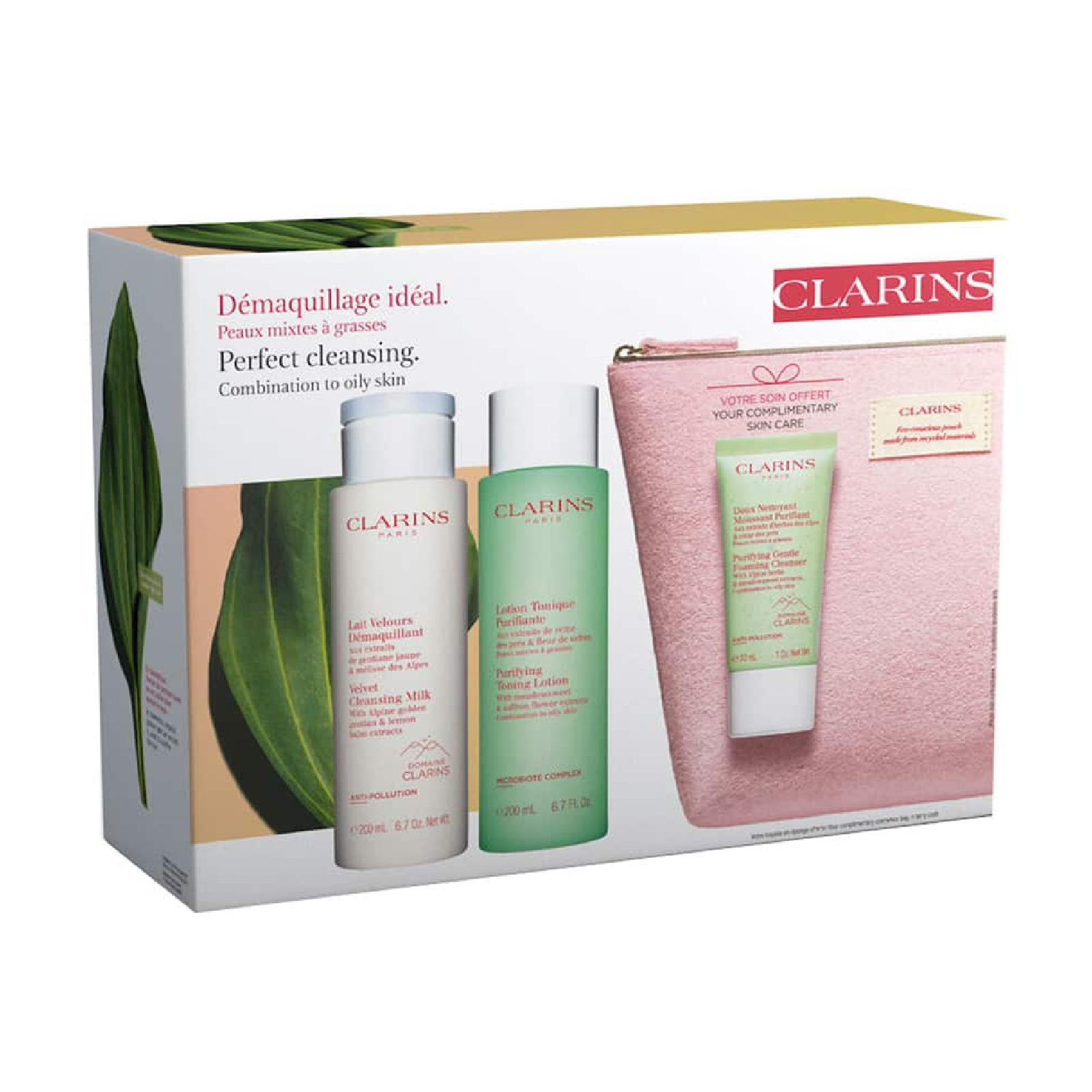 Clarins My Routine Purified Pristine-Clean Skin 4PC Set for Women
