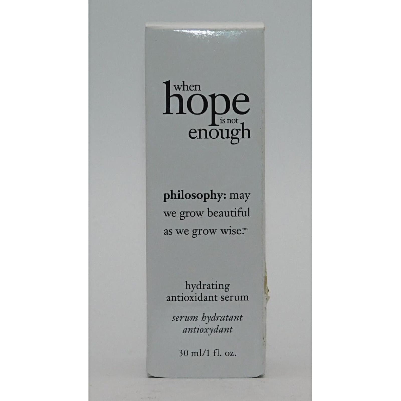 Philosophy When Hope Is Not Enough Hydrating Antioxidant Serum