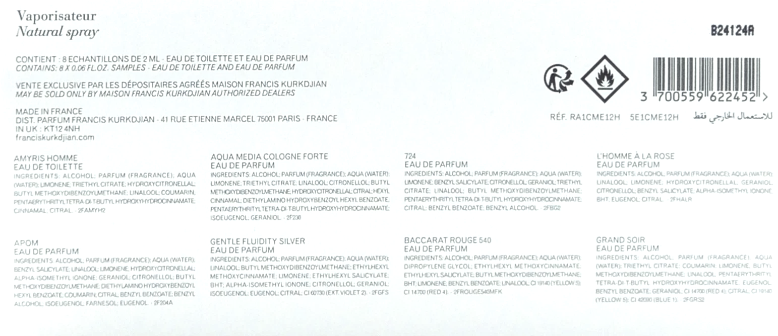 Maison Francis Kurkdjian Fragrance Wardrobe Gift Set for Men