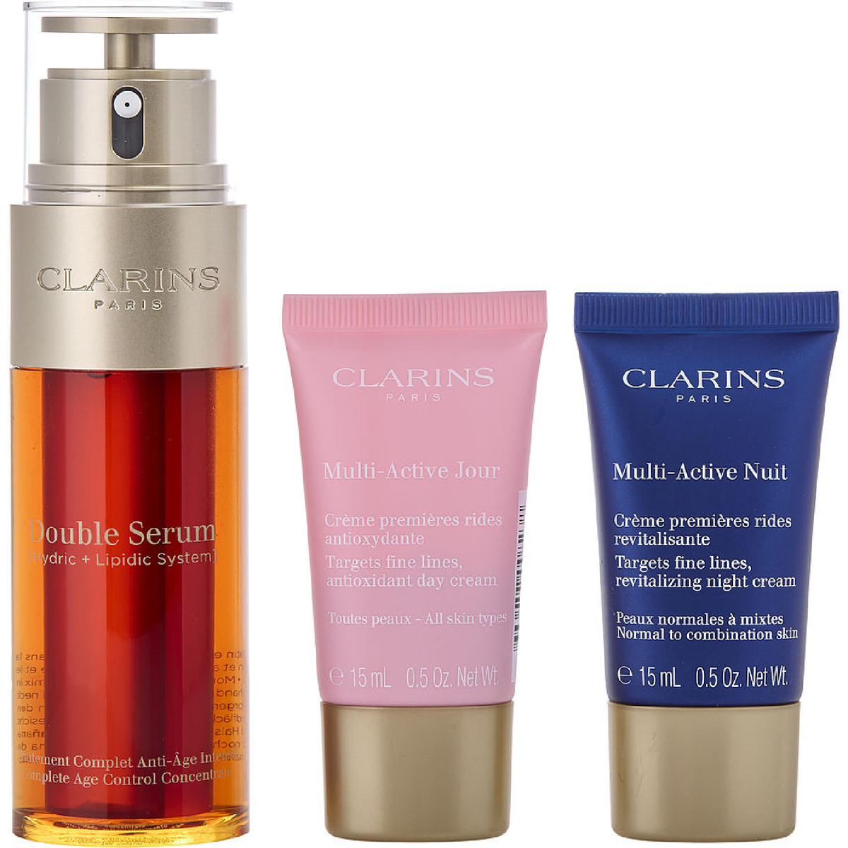 CLARINS　セット Clarins Double Serum & Multi Active Gift Set - Youthful Glow