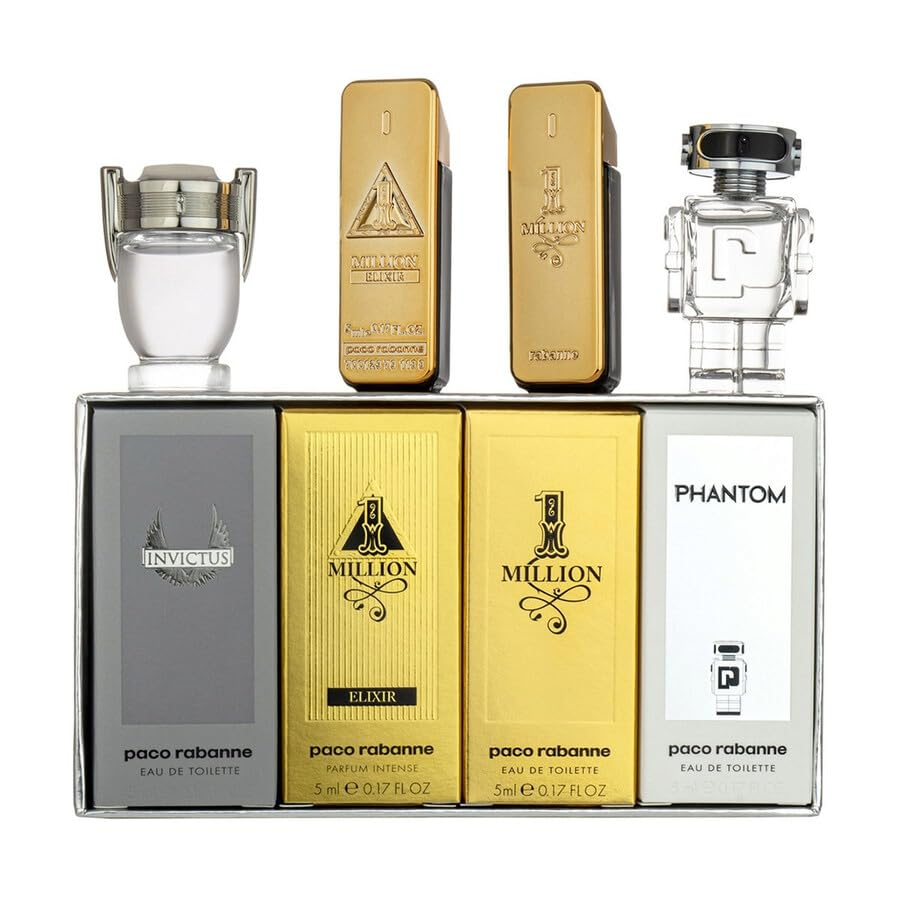 Paco Rabbane Items Paco Rabanne 4 Pcs Mini Gift Set for Men - Iconic Scents – Beauty House