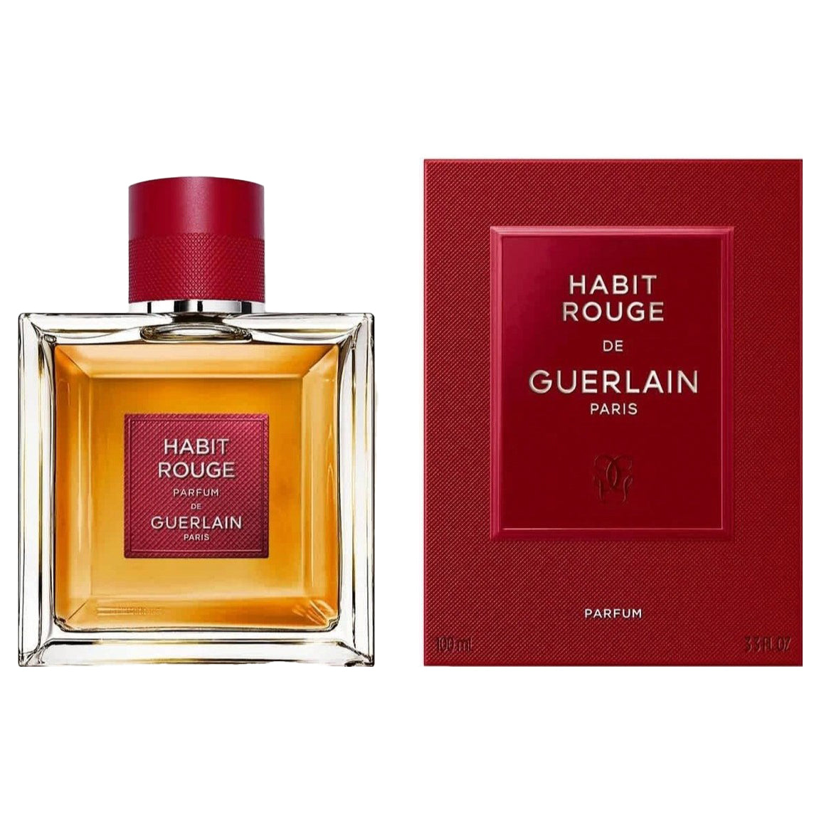 Guerlain Habit Rouge Parfum for Men - Iconic Amber Scent