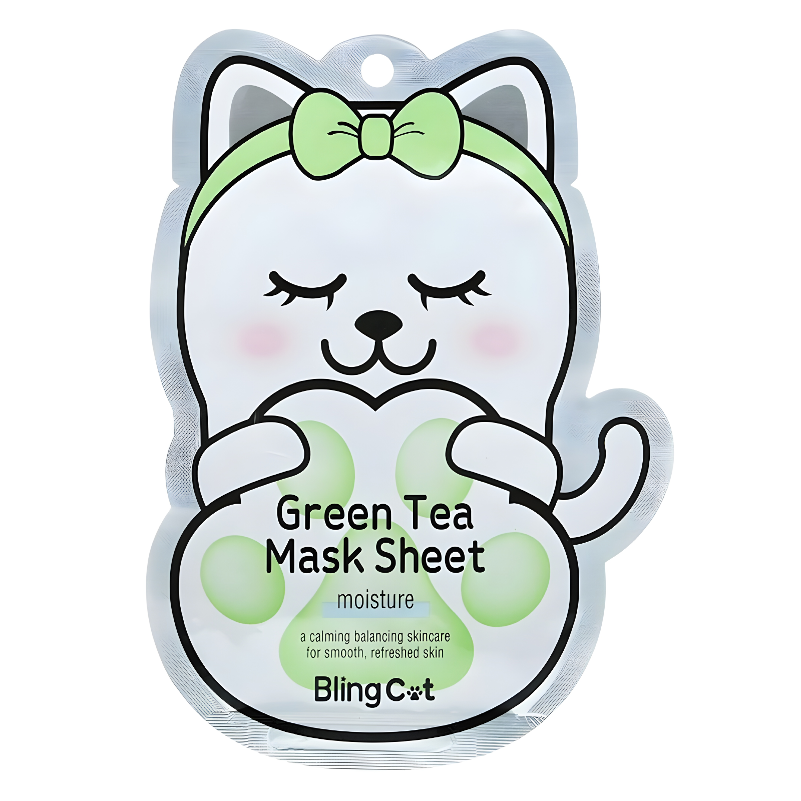 Tonymoly Bling Cat Moisture Green Tea Mask Sheet