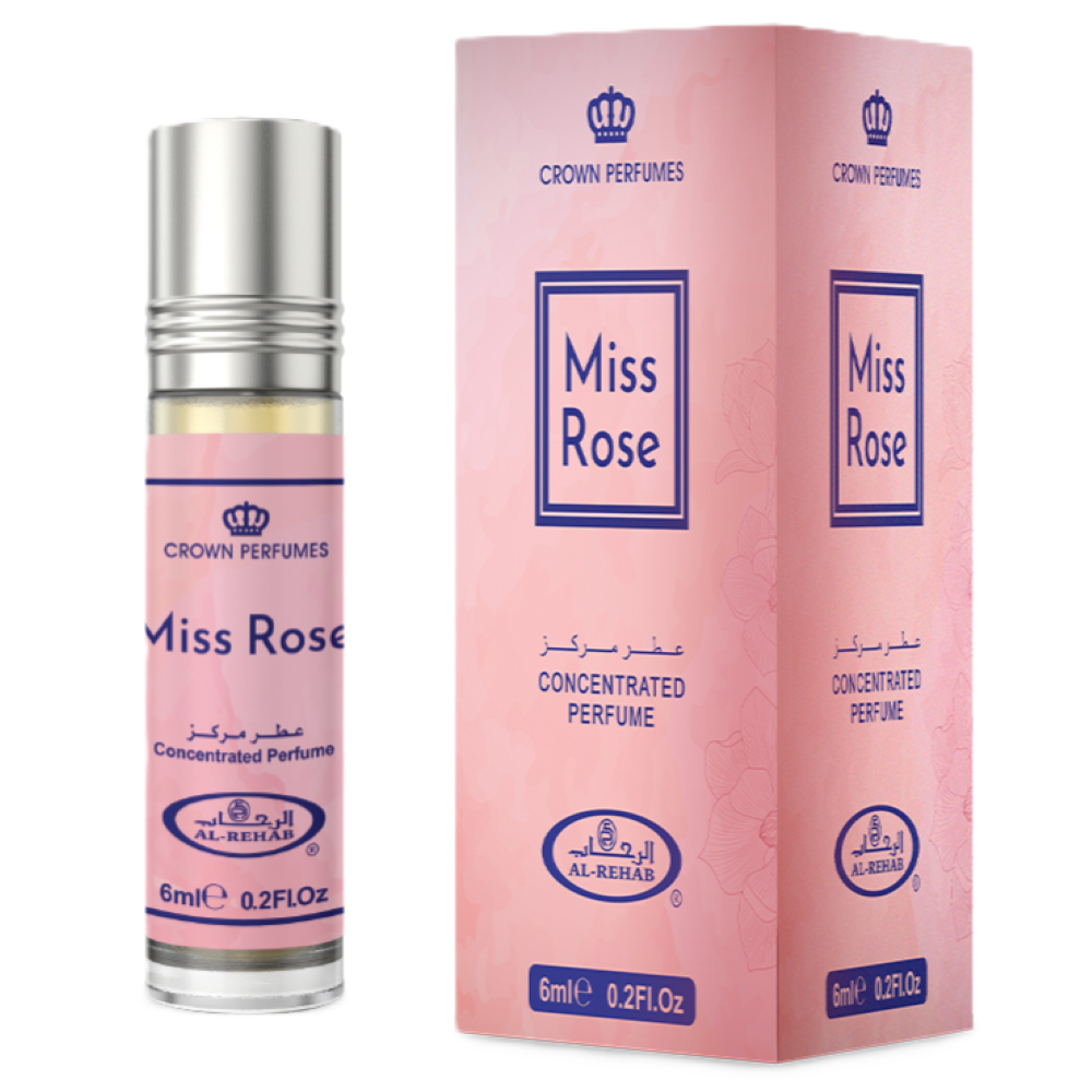 Al-Rehab Miss Rose Concentrated Perfume Roller Ball for Women