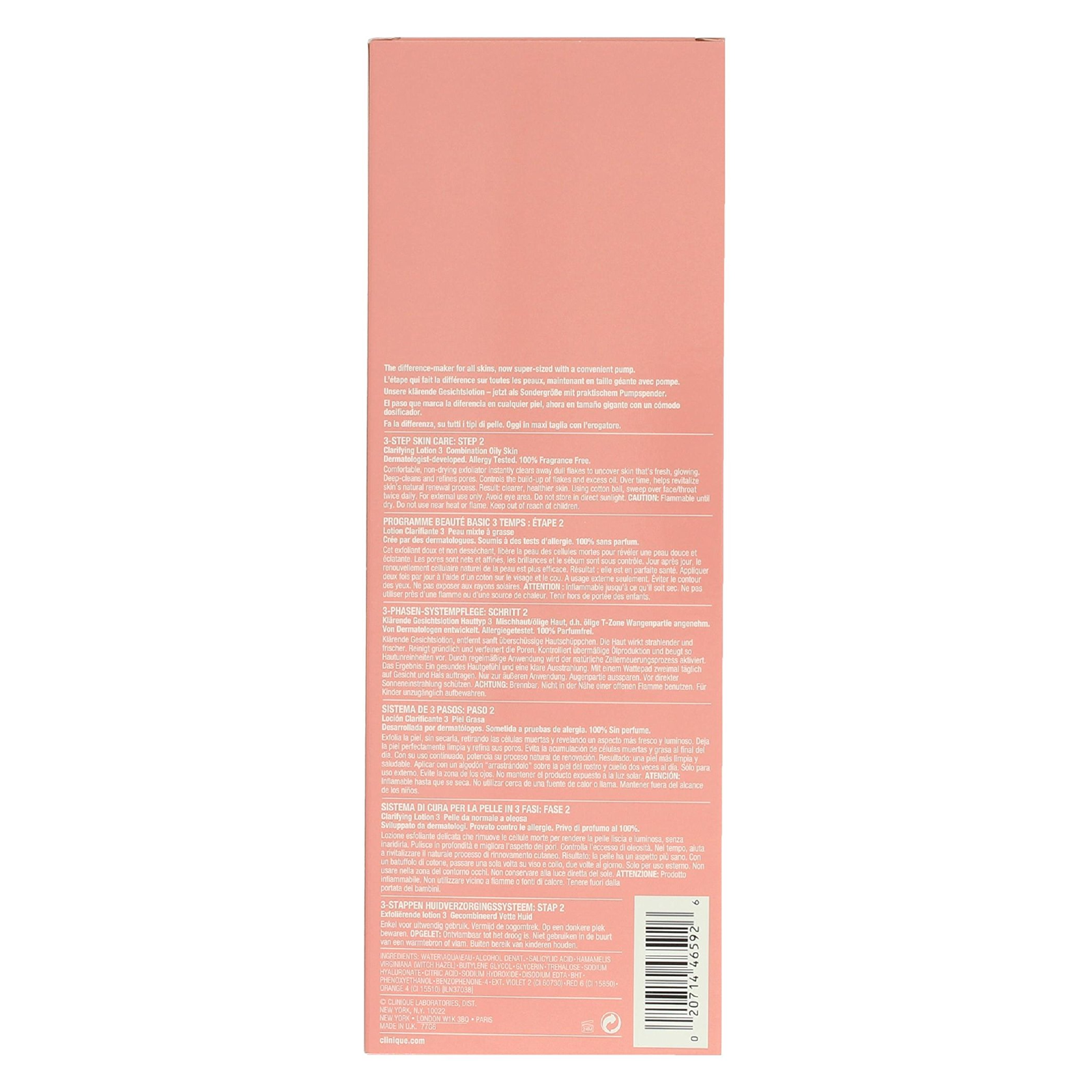 Clinique Clarifying Lotion 3 Twice A Day Exfoliator Combination Oily for Women