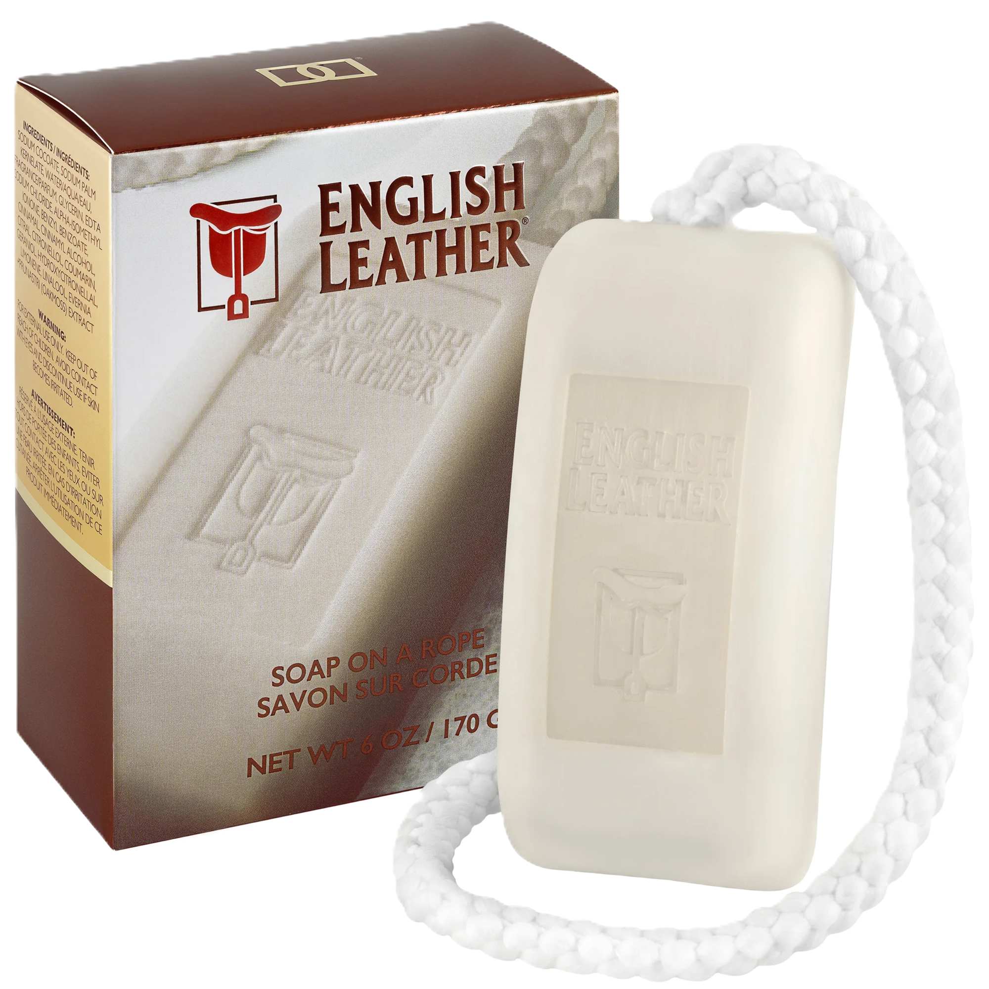 Dana English Leather Perfumed Soap on a Rope for Men