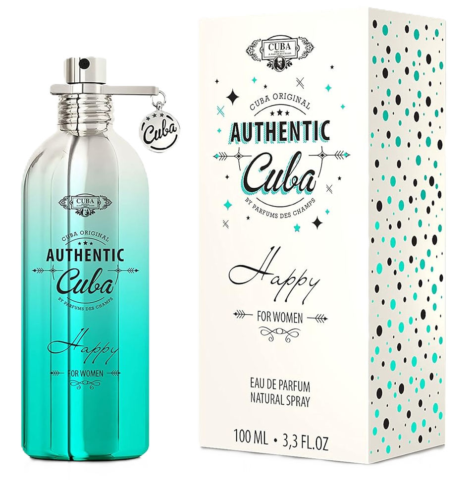 Cuba Authentic Happy Damenparfum – Blumig-holziger Duft, 94 Ml Eau De Parfum Spray