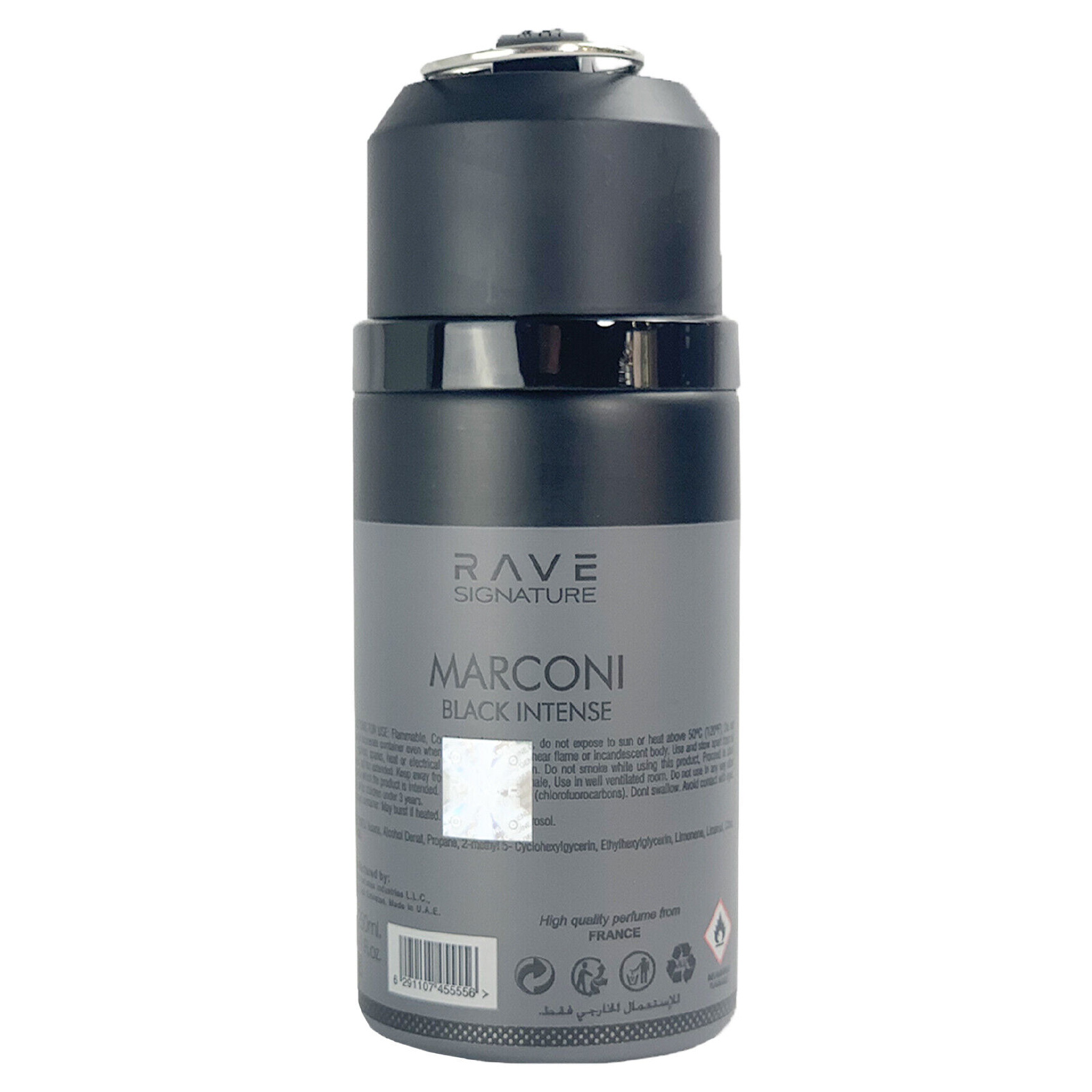 Rave Marconi Black Intense Deodorant Spray for Everyone