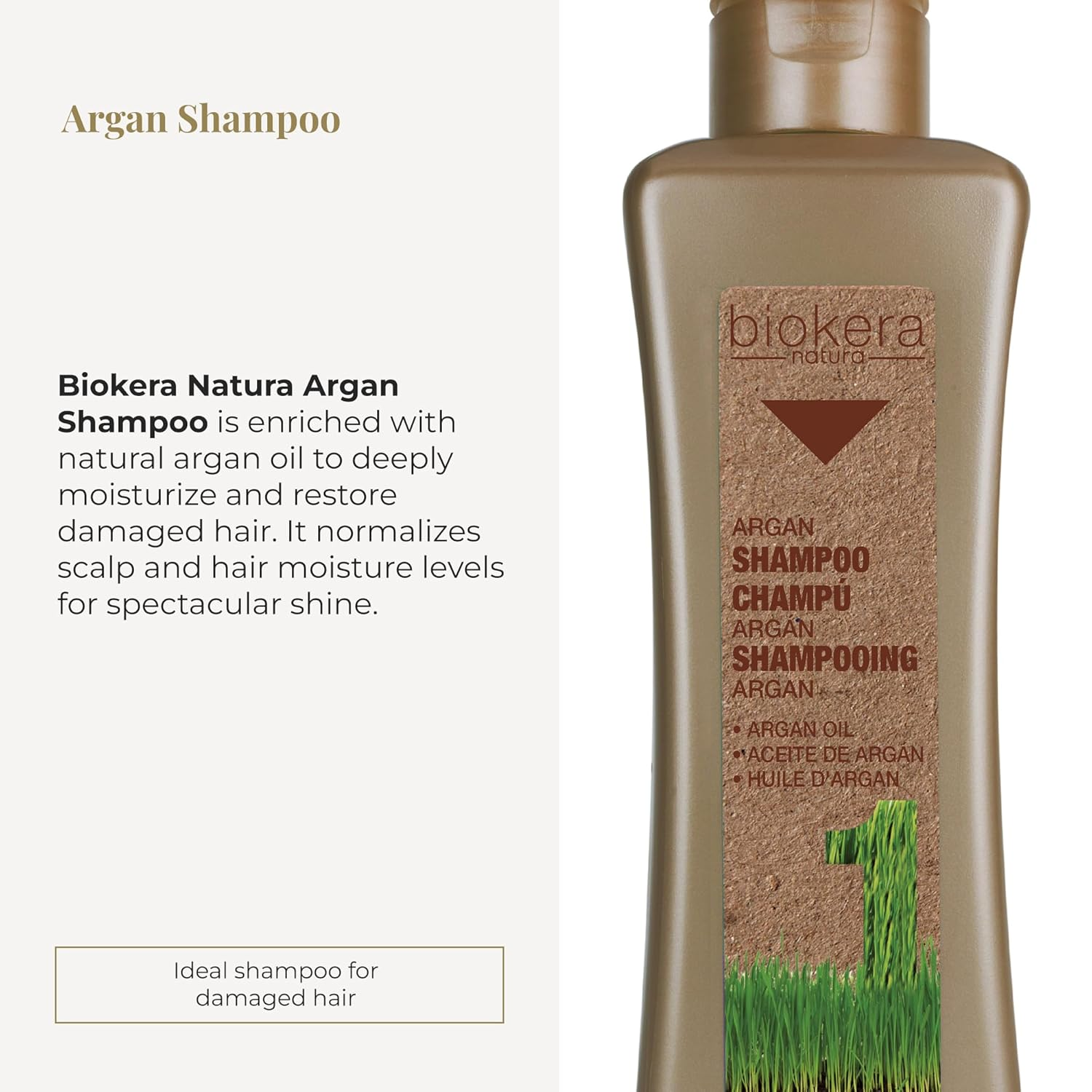SALERM Biokera Natura Honig Shampoo 1000 Ml – Für Empfindliche Kopfhaut, Ohne Sulfate & Parabene