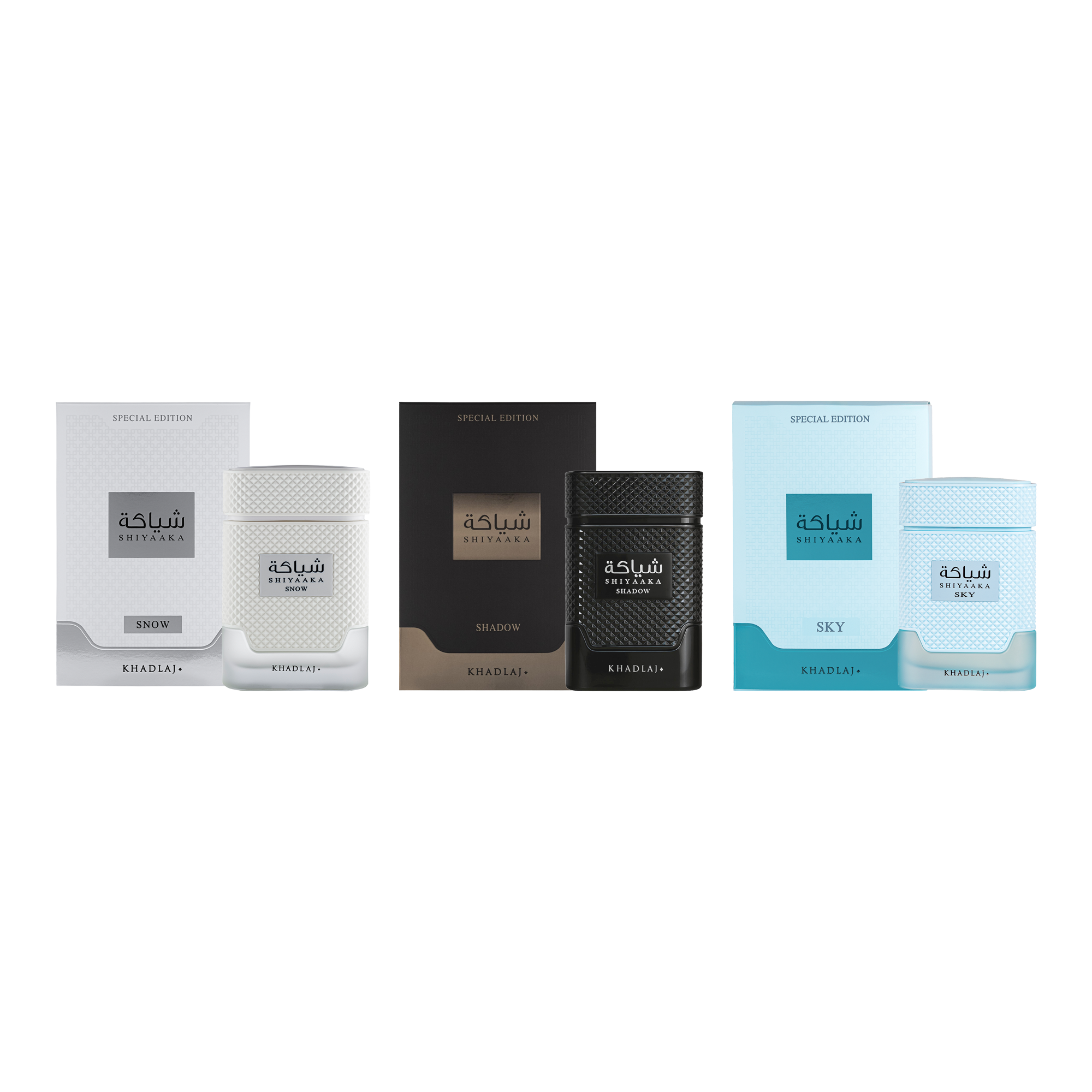 Khadlaj Snow, Sky & Shadow Fragrance Bundle for Everyone