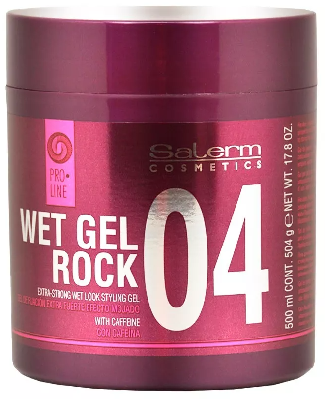 Salerm Wet Gel Rock 04 Extra-Strong Wet Look Styling Gel with Caffeine