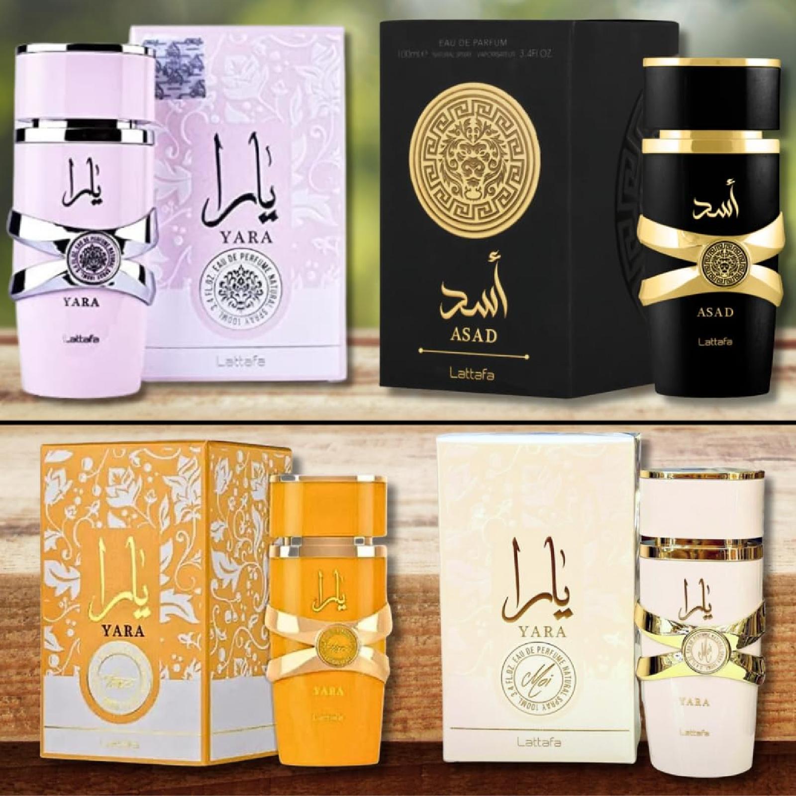 Lattafa Yara, Yara Moi, Yara Tous & Asad Fragrance Bundle for Everyone