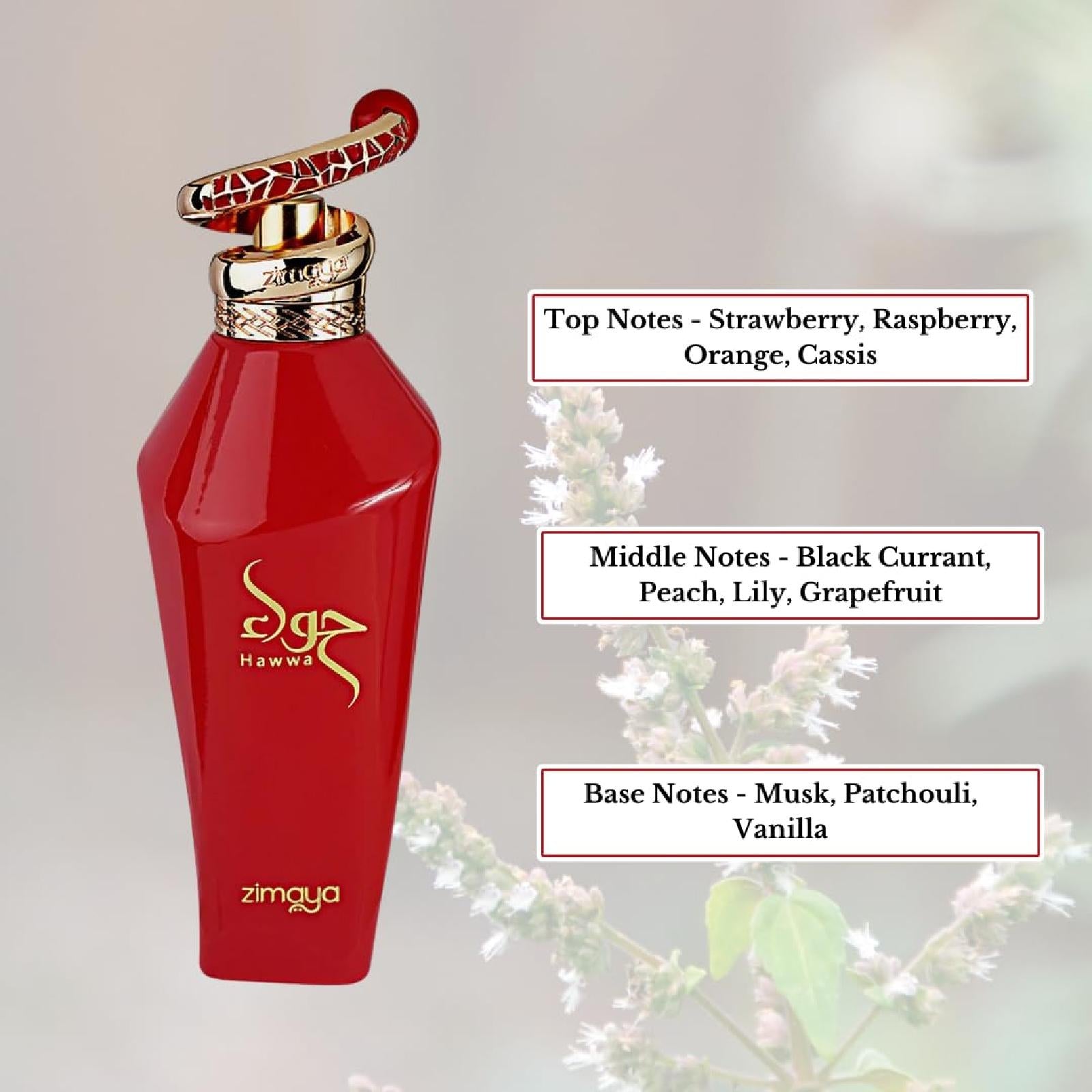 Zimaya Hawwa Red Eau de Parfum - Bold & Passionate Scent