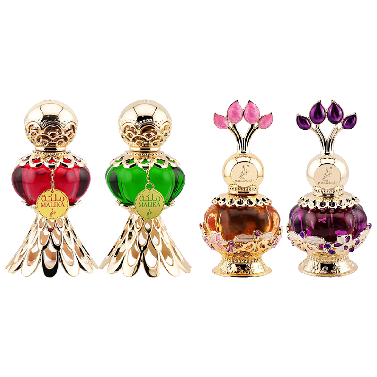 Khadlaj Malika 4pc Concentrated Perfume Oil Collection Gift Set for Women