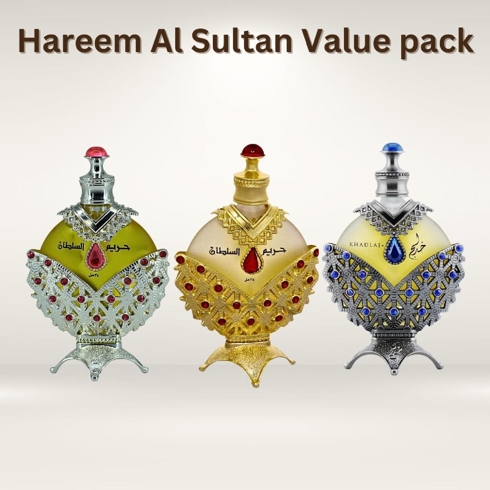 Khadlaj Hareem Al Sultan Concerned Perfume Oil Fragrance Bundle for Everyone