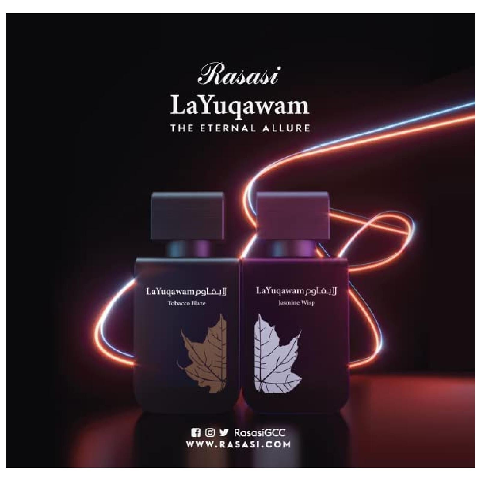Rasasi ラサシ LaYuqawam Tobacco Blaze 2本セット Amazon.com : Rasasi La Yuqawam Tobacco Blaze for Men - 2.53 oz EDP