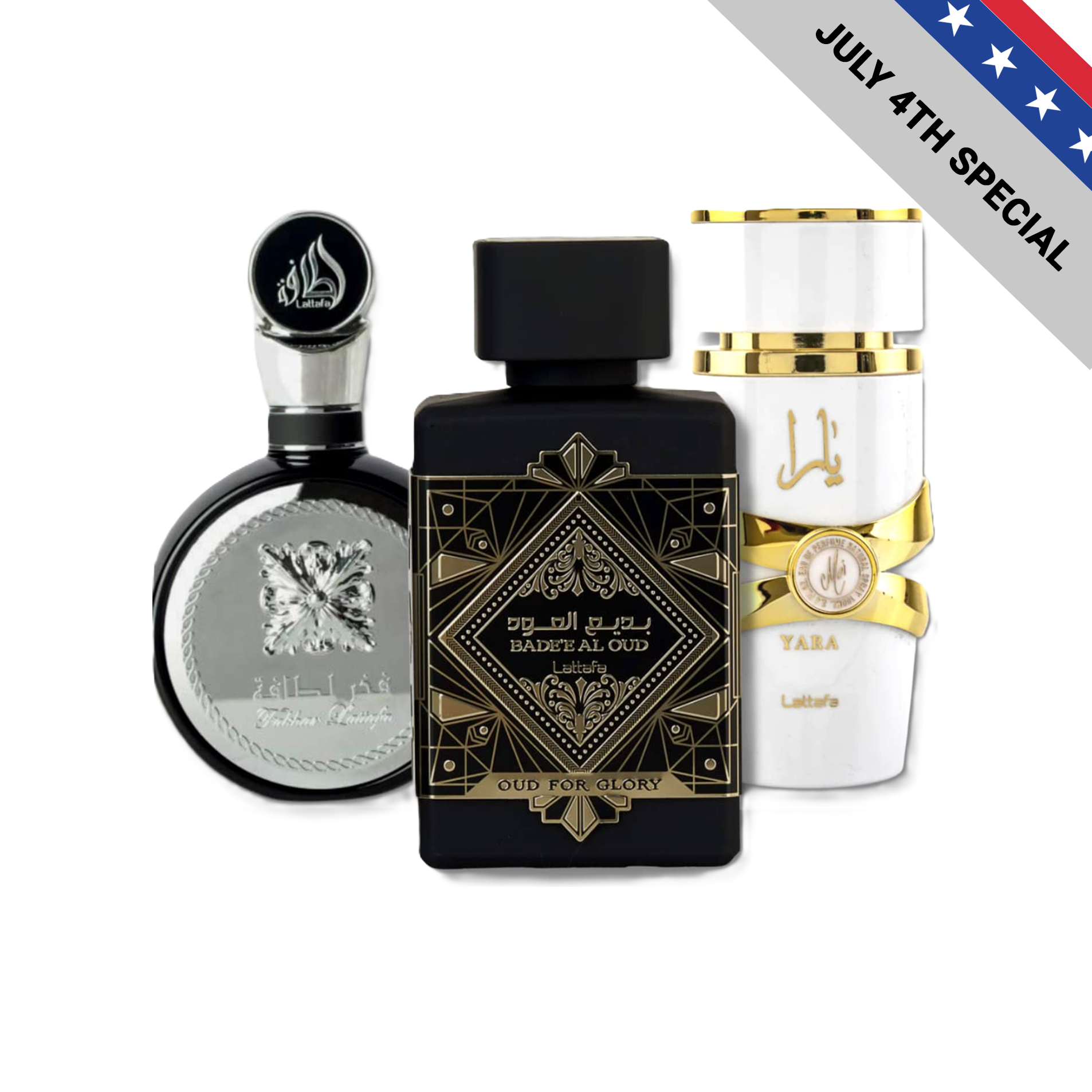 Lattafa Bade'e Al Oud OFG, Fakhar Man & Yara Moi Fragrance Bundle for Everyone