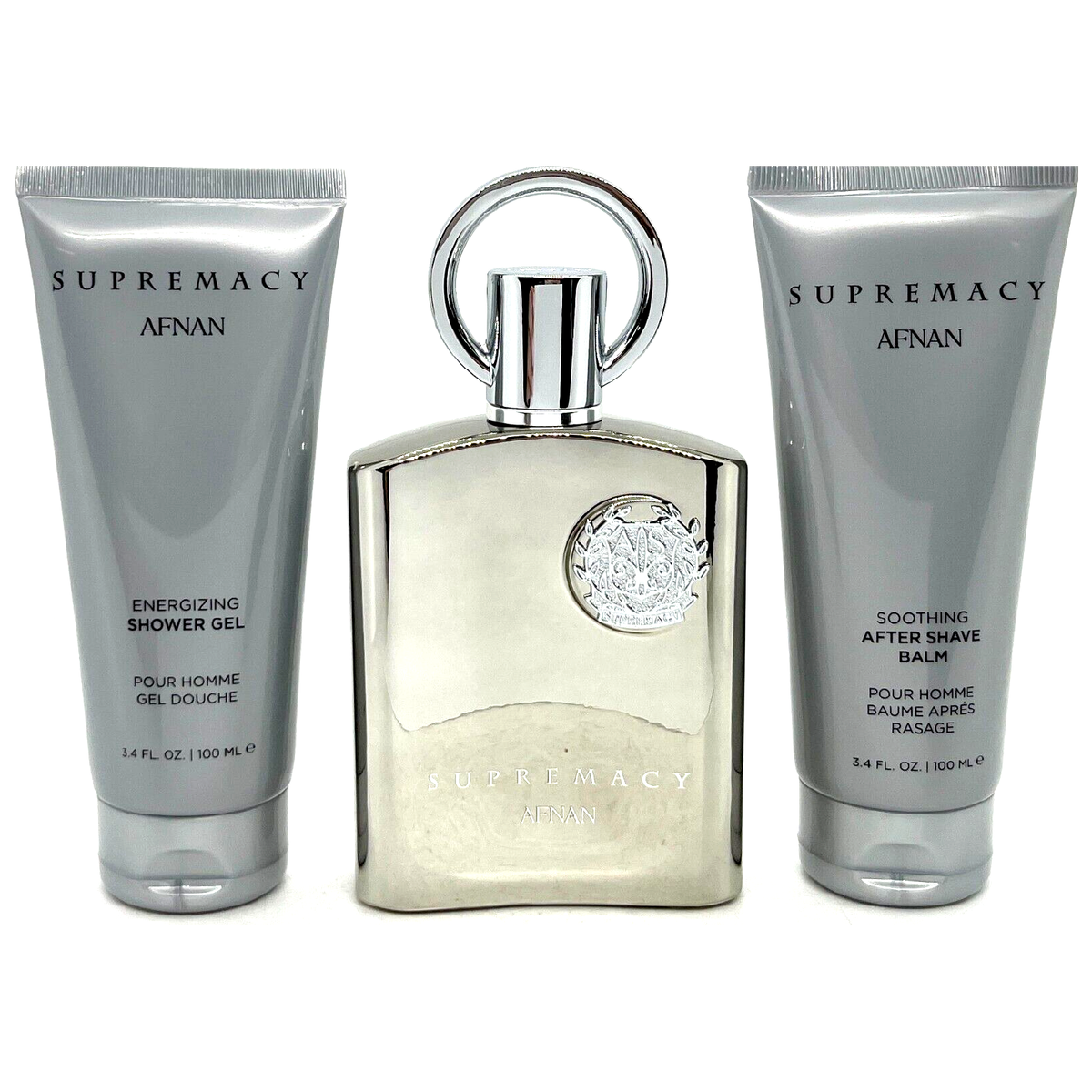 Afnan Supremacy Silver Gift Set for Men - Shop Authentic
