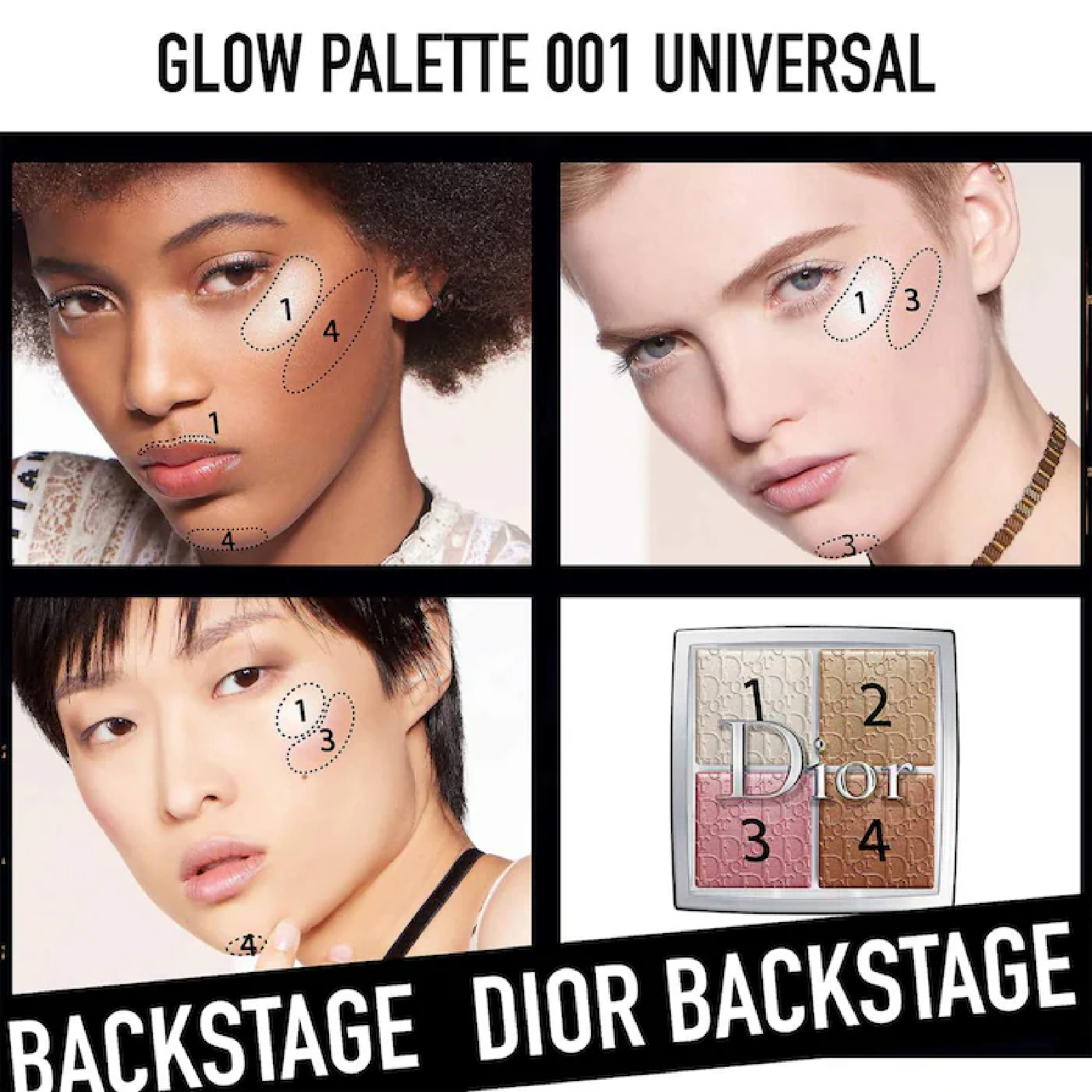 DIOR GLOW FACE PALETTE 2個セット Dior Backstage Glow Face Palette - Highlighters & Luminizers