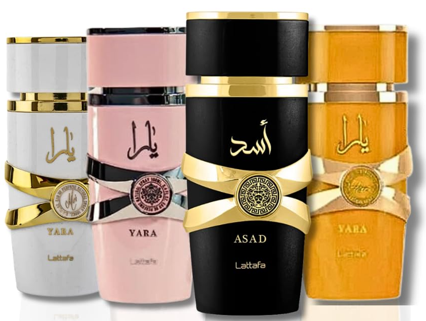 Lattafa Yara, Yara Moi, Yara Tous & Asad Fragrance Bundle for Everyone