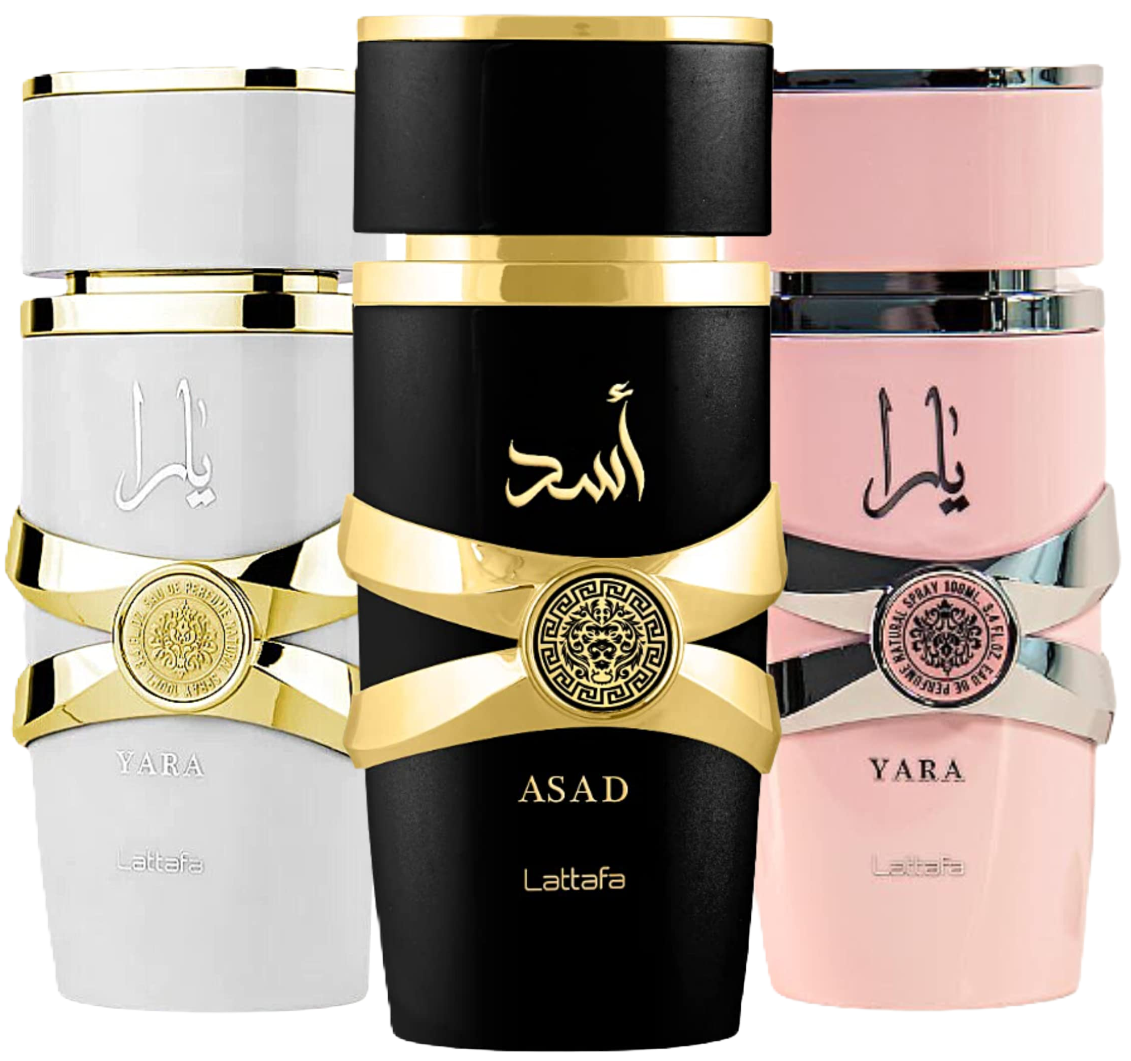 Lattafa Yara, Yara Moi & Asad Fragrance Bundle for Everyone