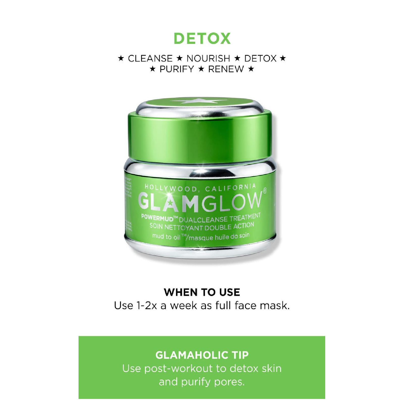 Glamglow Amglow Power Mud -green