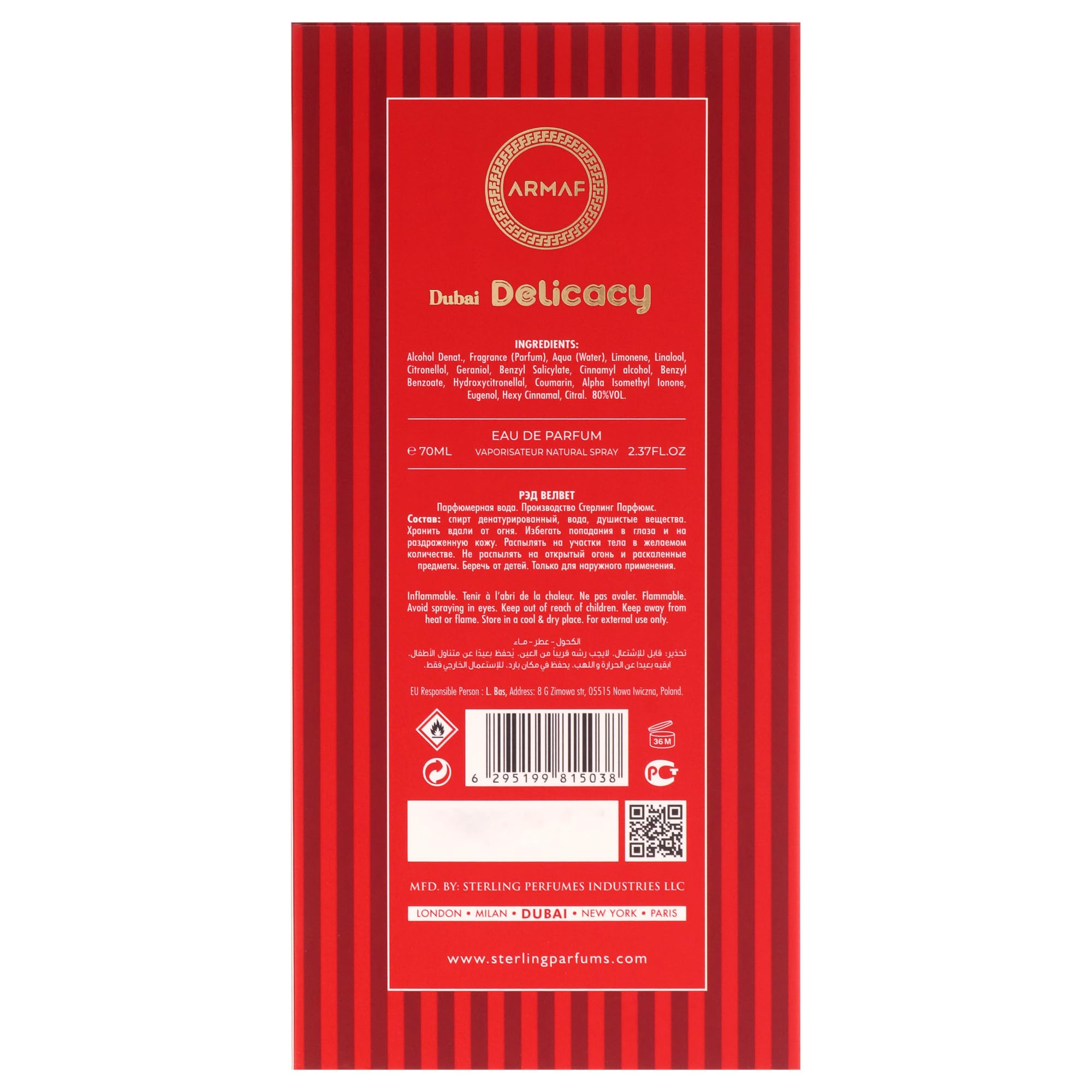 Armaf Delights Dubai Delicacy Red Velvet Eau de Parfum for Women