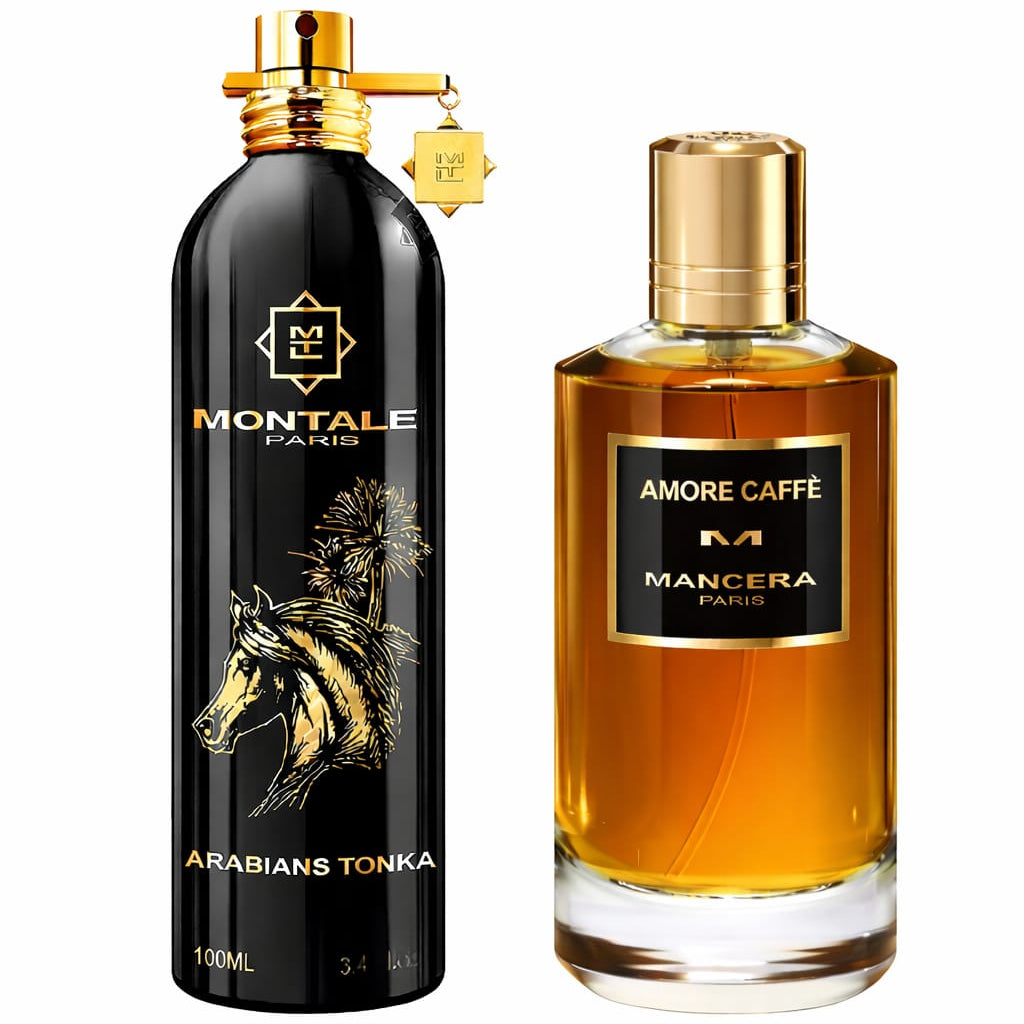 Mancera and Montale Niche Winter Hits (Amore Cafe & Arabians Tonka) Fragrance Bundle